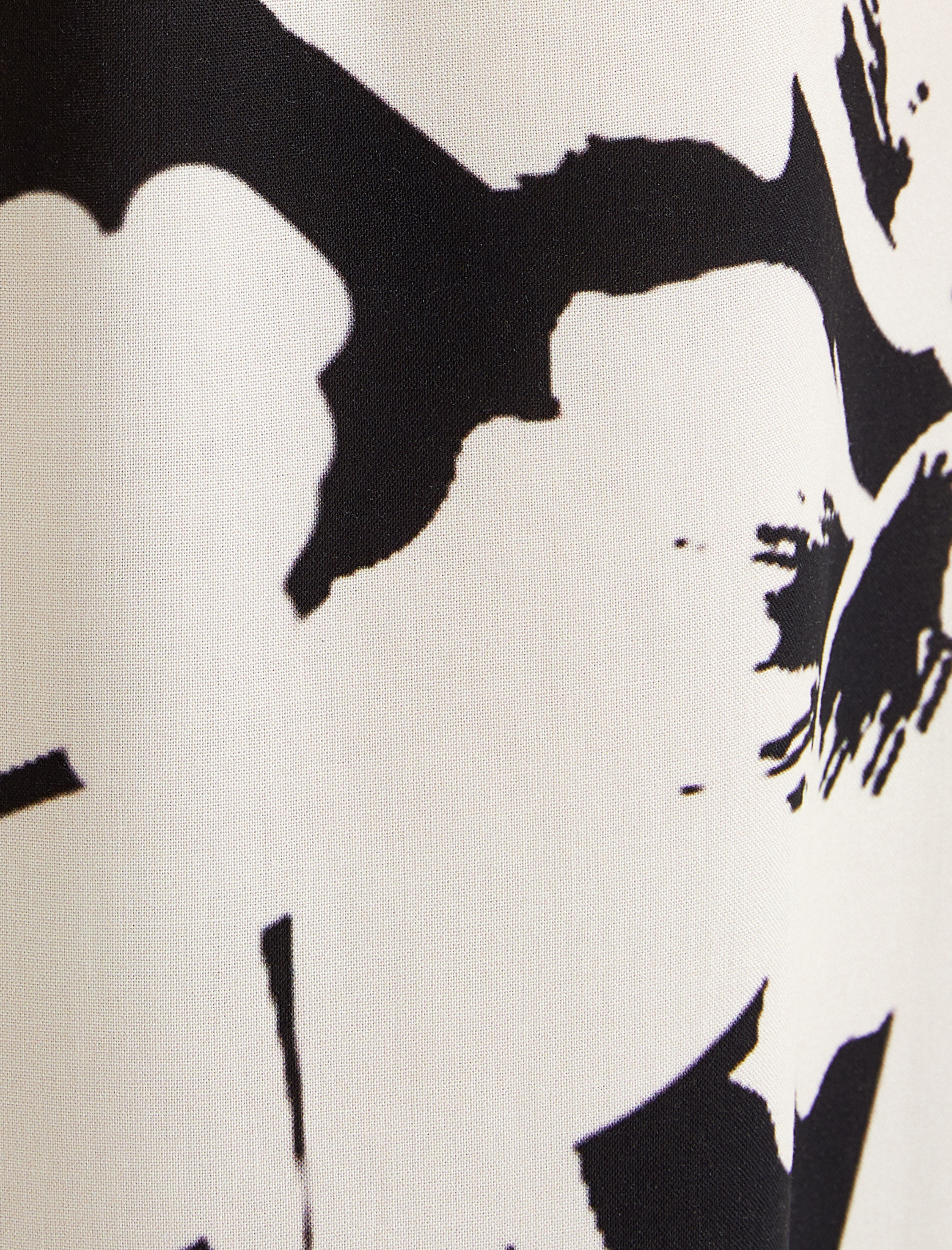   Çiçekli Bol Paça Pantolon Beli Bağlamalı Viskoz Kumaş