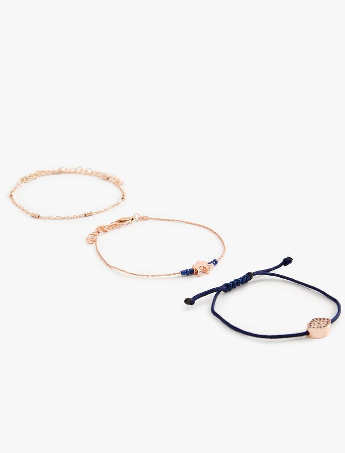 Kadın 3'lü Bileklik Seti Çok Renkli