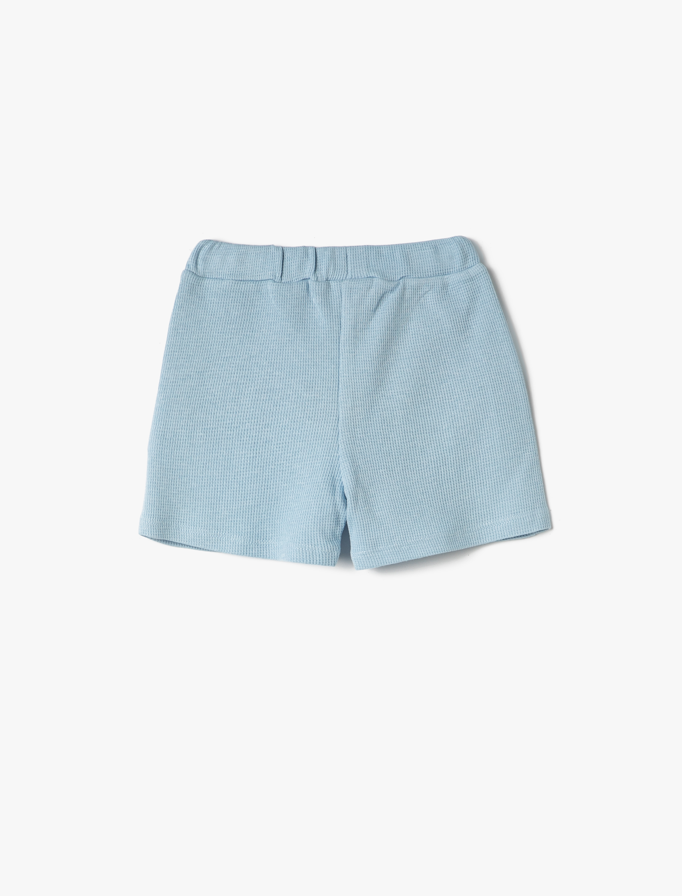 Erkek Bebek Basic Şort Dokulu Cepli Beli Lastikli
