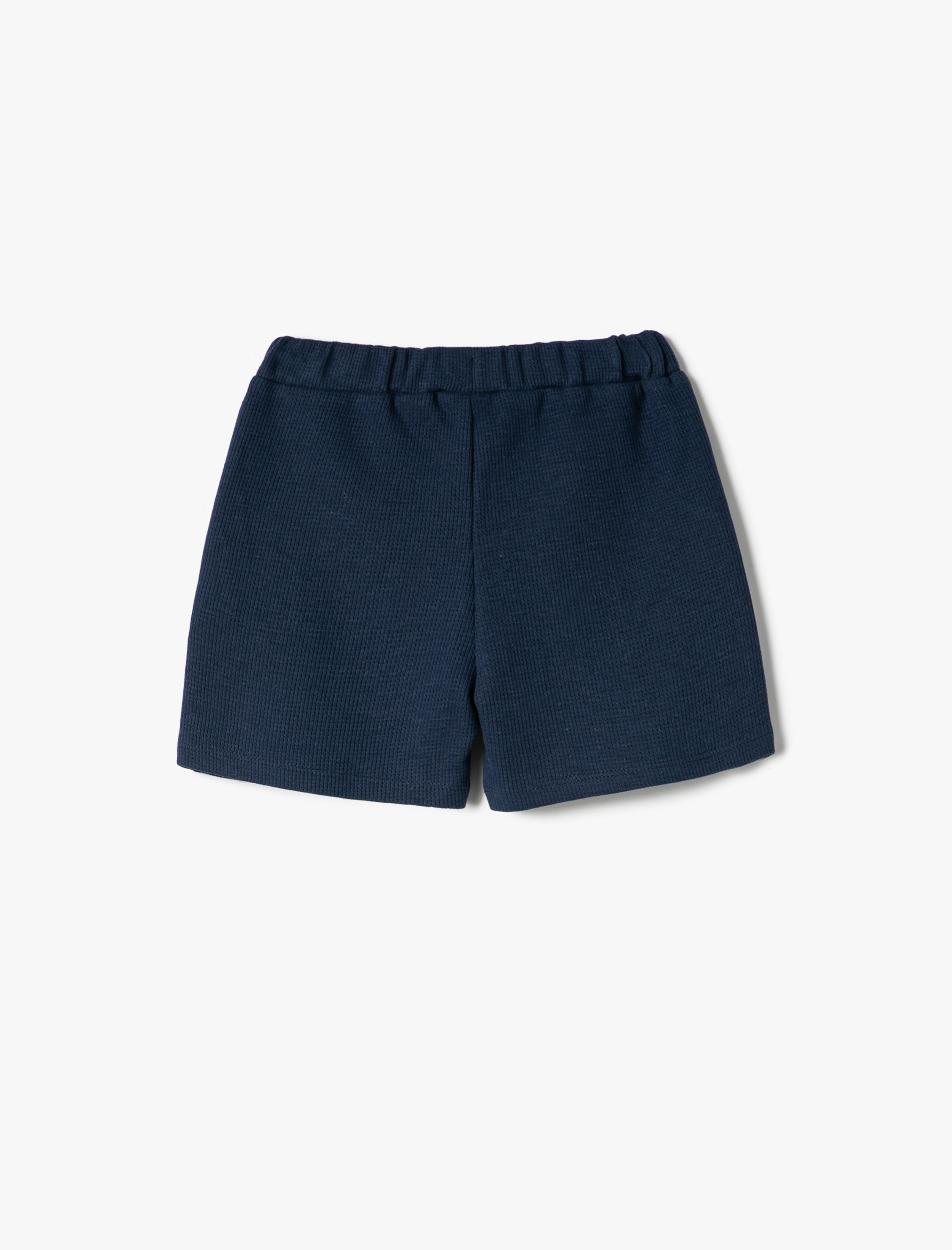  Erkek Bebek Basic Şort Dokulu Cepli Beli Lastikli