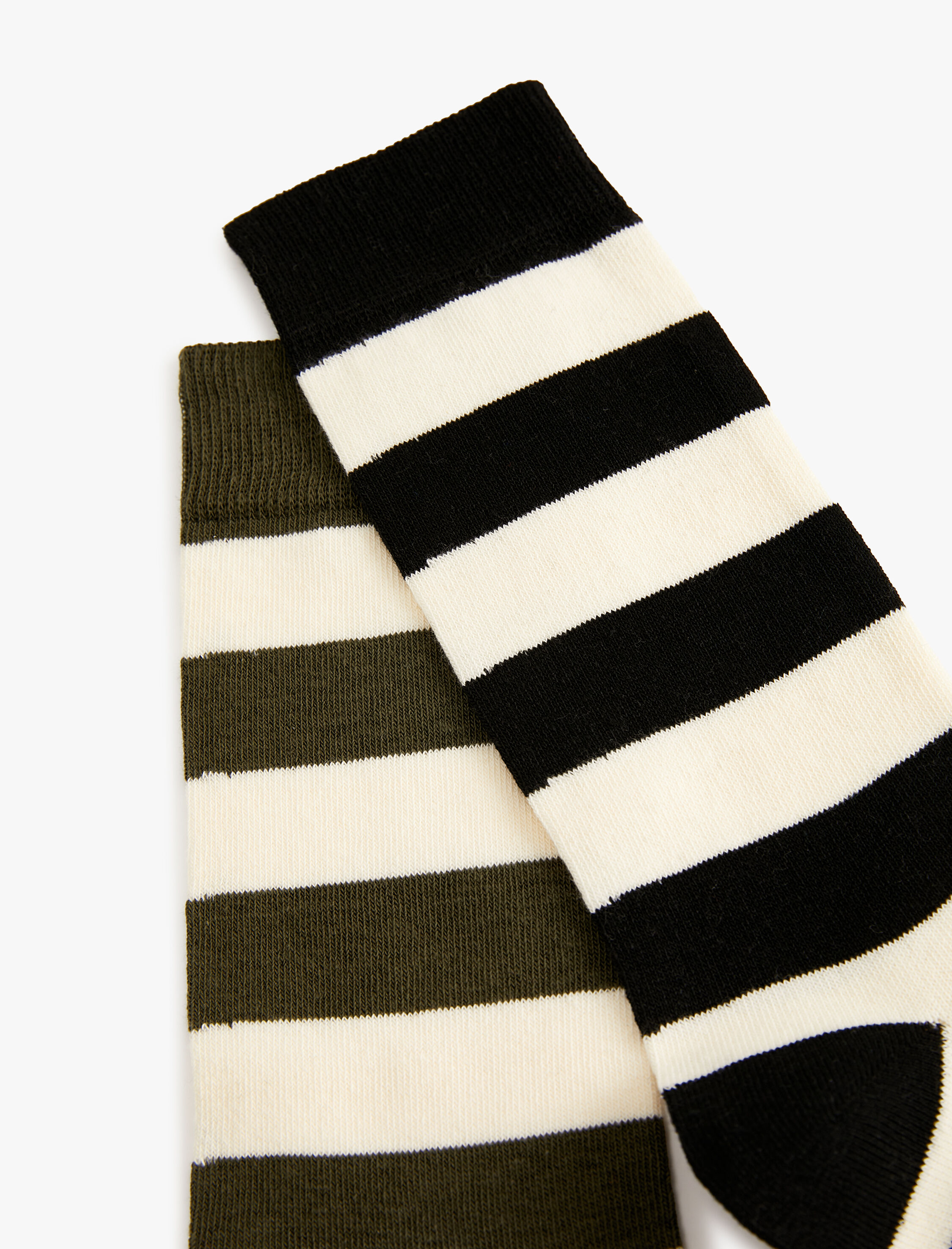 Erkek Çizgili Çorap Seti 2'li Çok Renkli