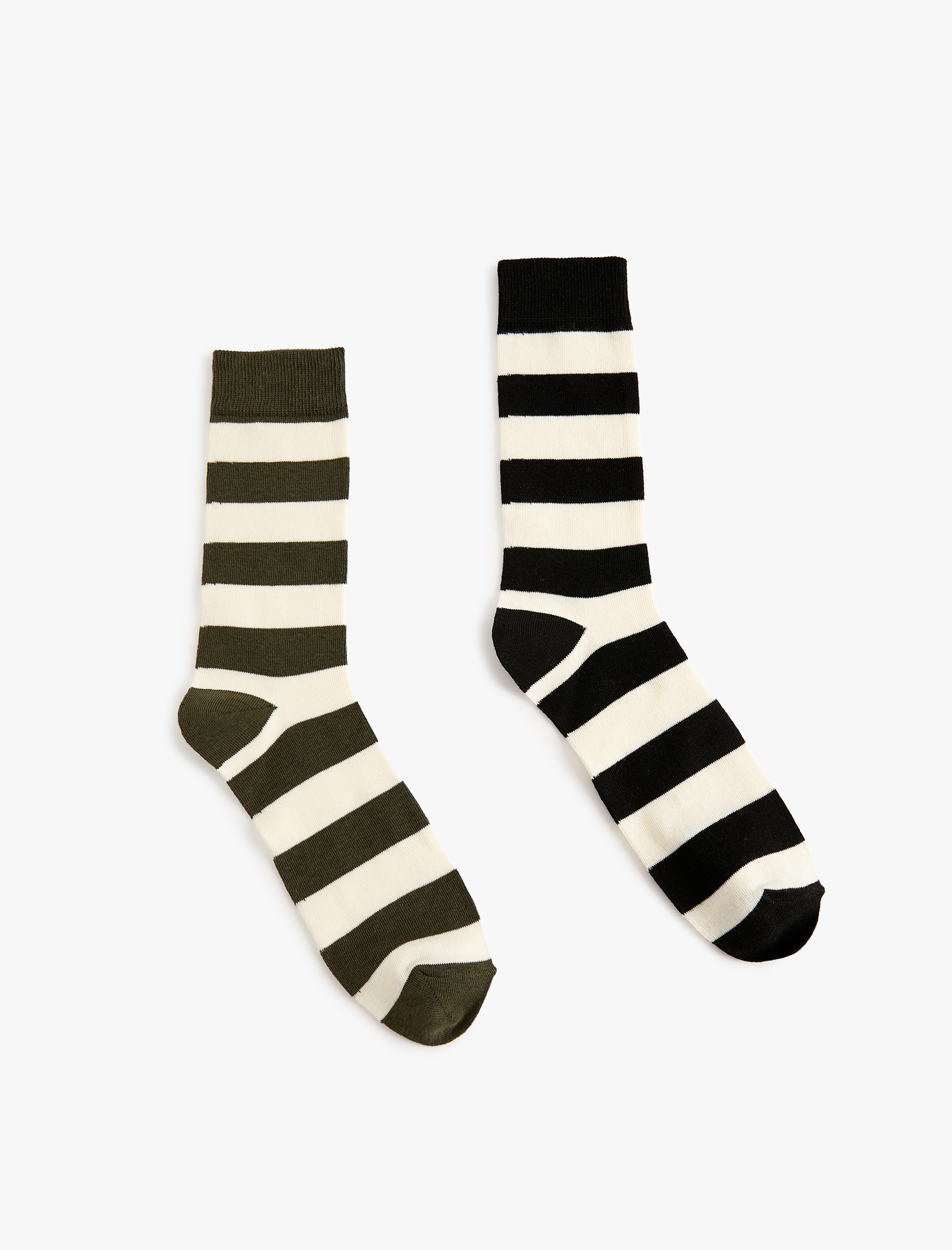 Erkek Çizgili Çorap Seti 2'li Çok Renkli