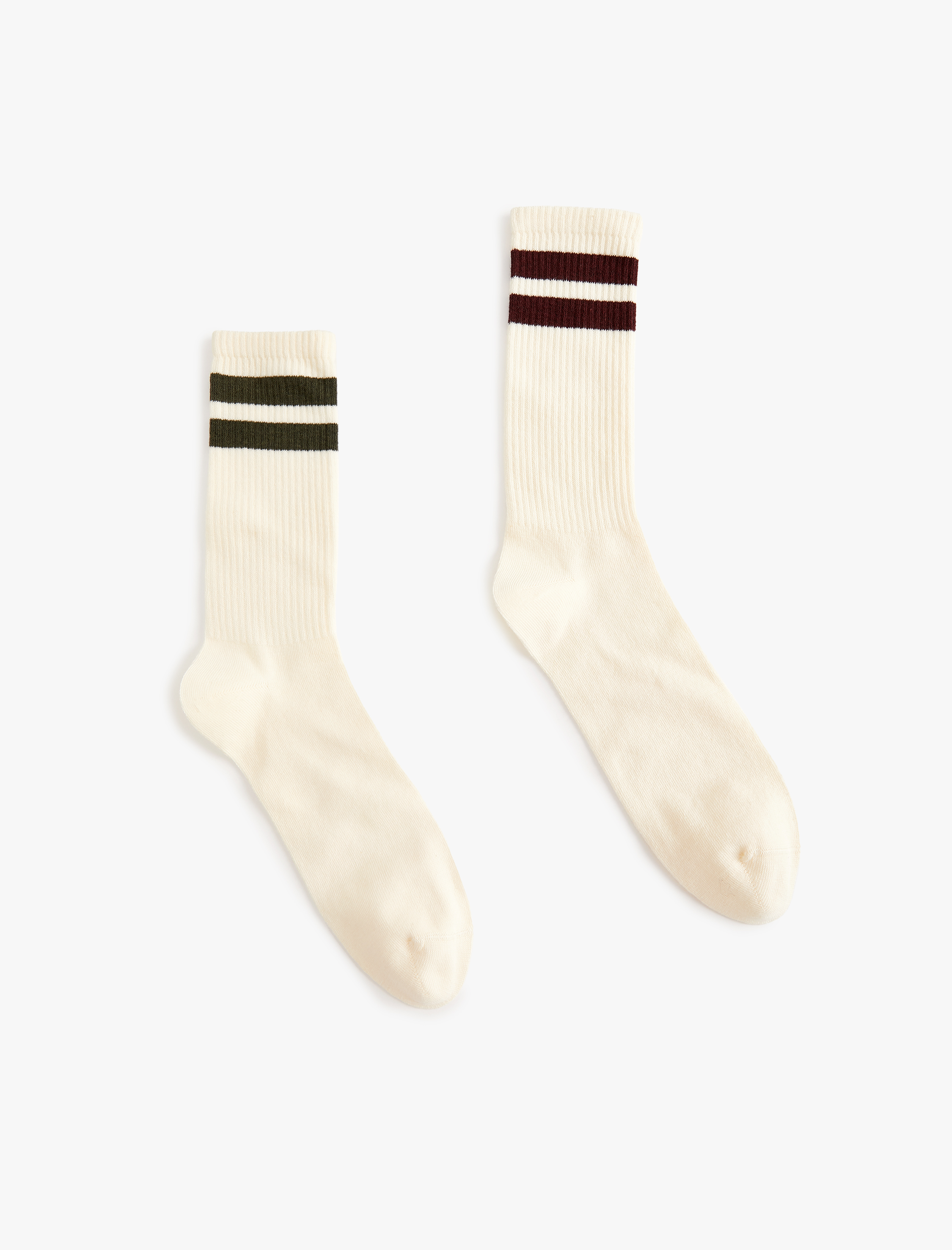  Erkek Tenis Çorabı 2'li Çok Renkli