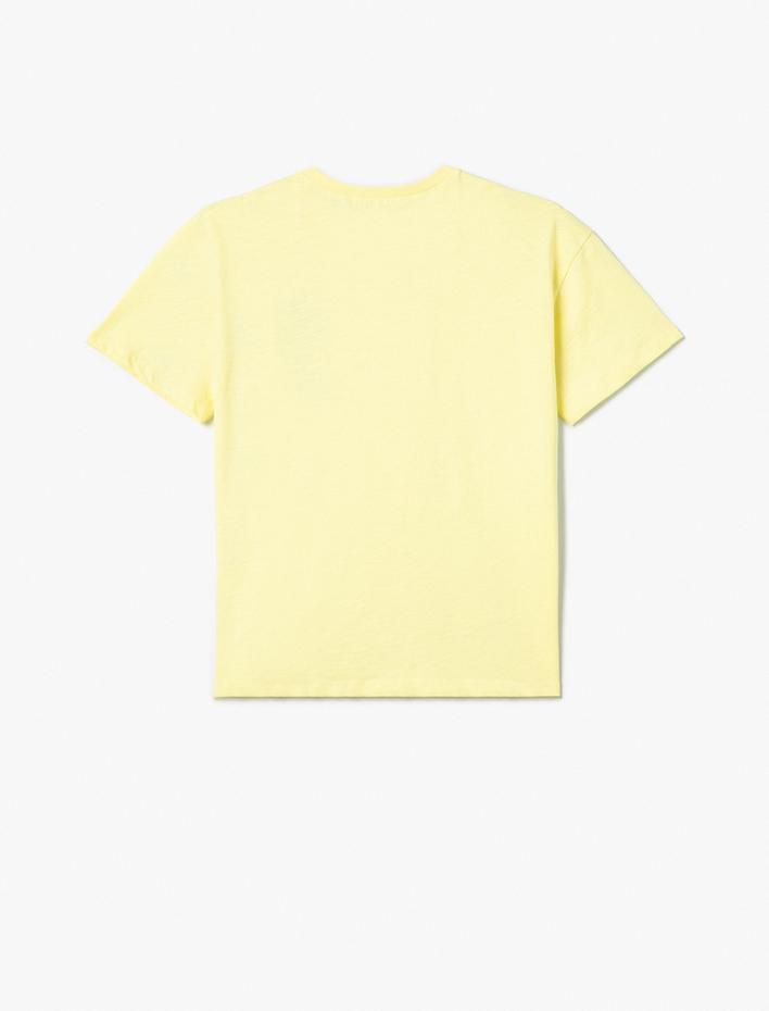 Erkek Çocuk Tişört Kısa Kollu Bisiklet Yaka Baskılı Pamuklu