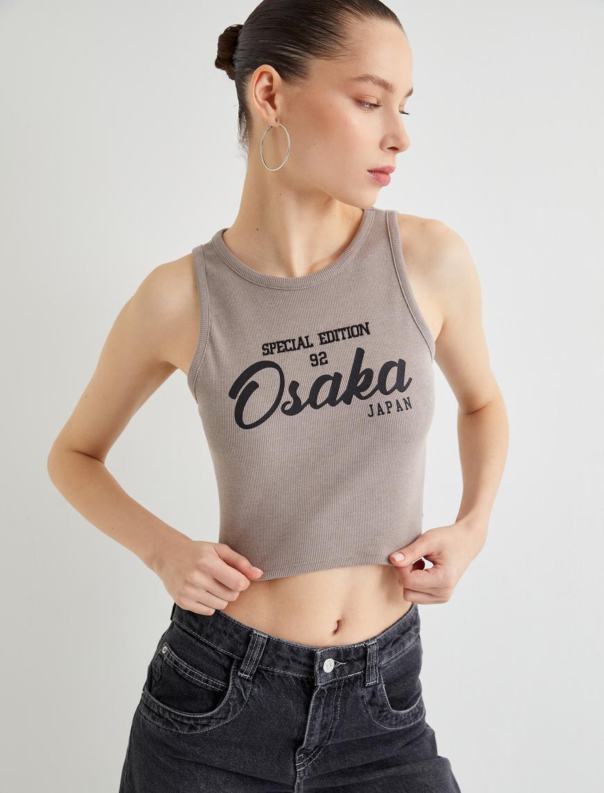   Osaka Crop Atlet Ribanalı Slim Fit