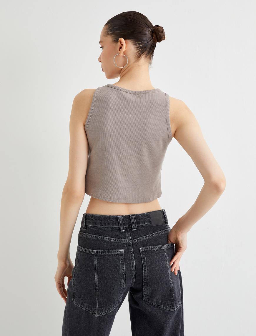   Osaka Crop Atlet Ribanalı Slim Fit