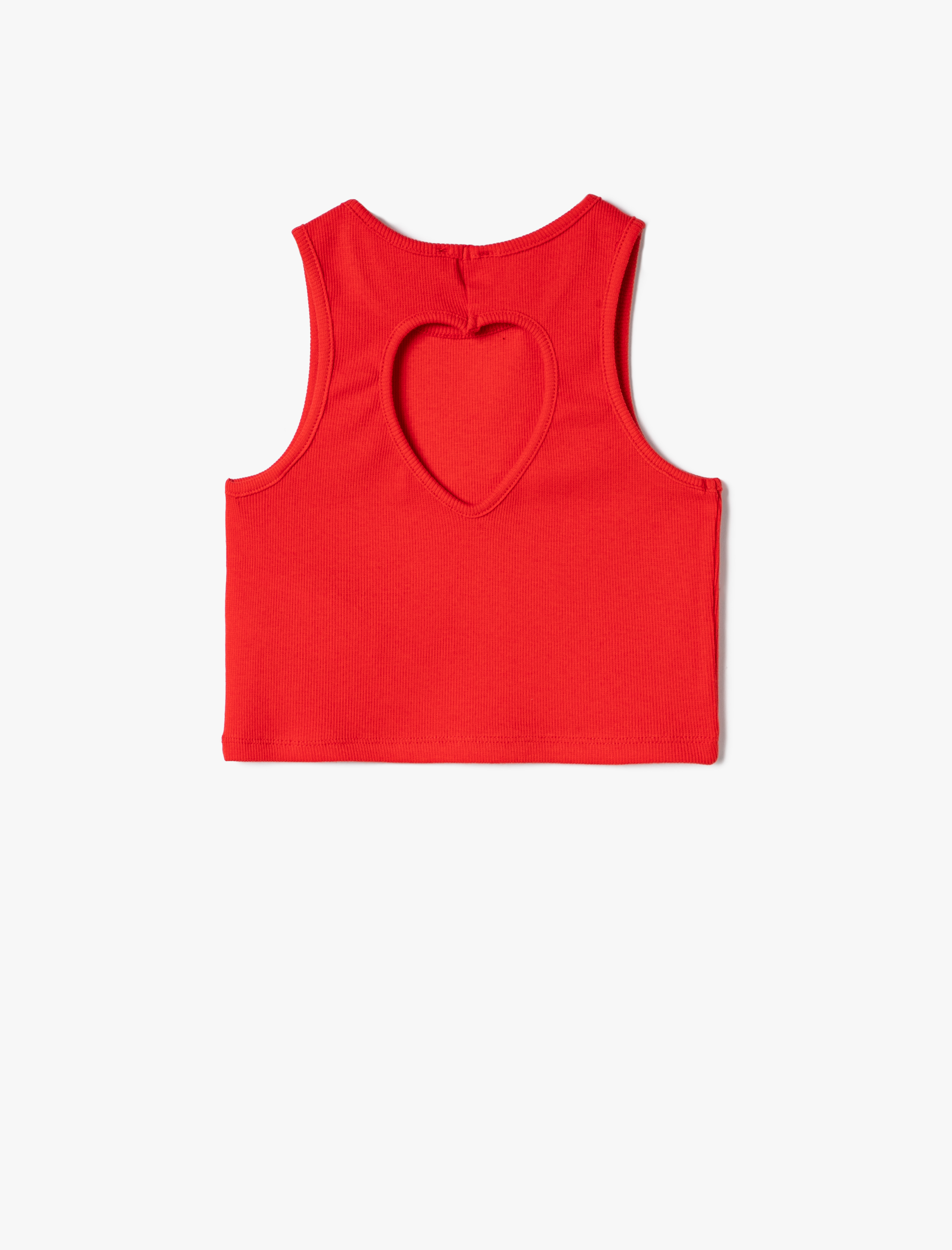  Kız Çocuk Crop Atlet Kolsuz Bol Dokulu Pamuklu