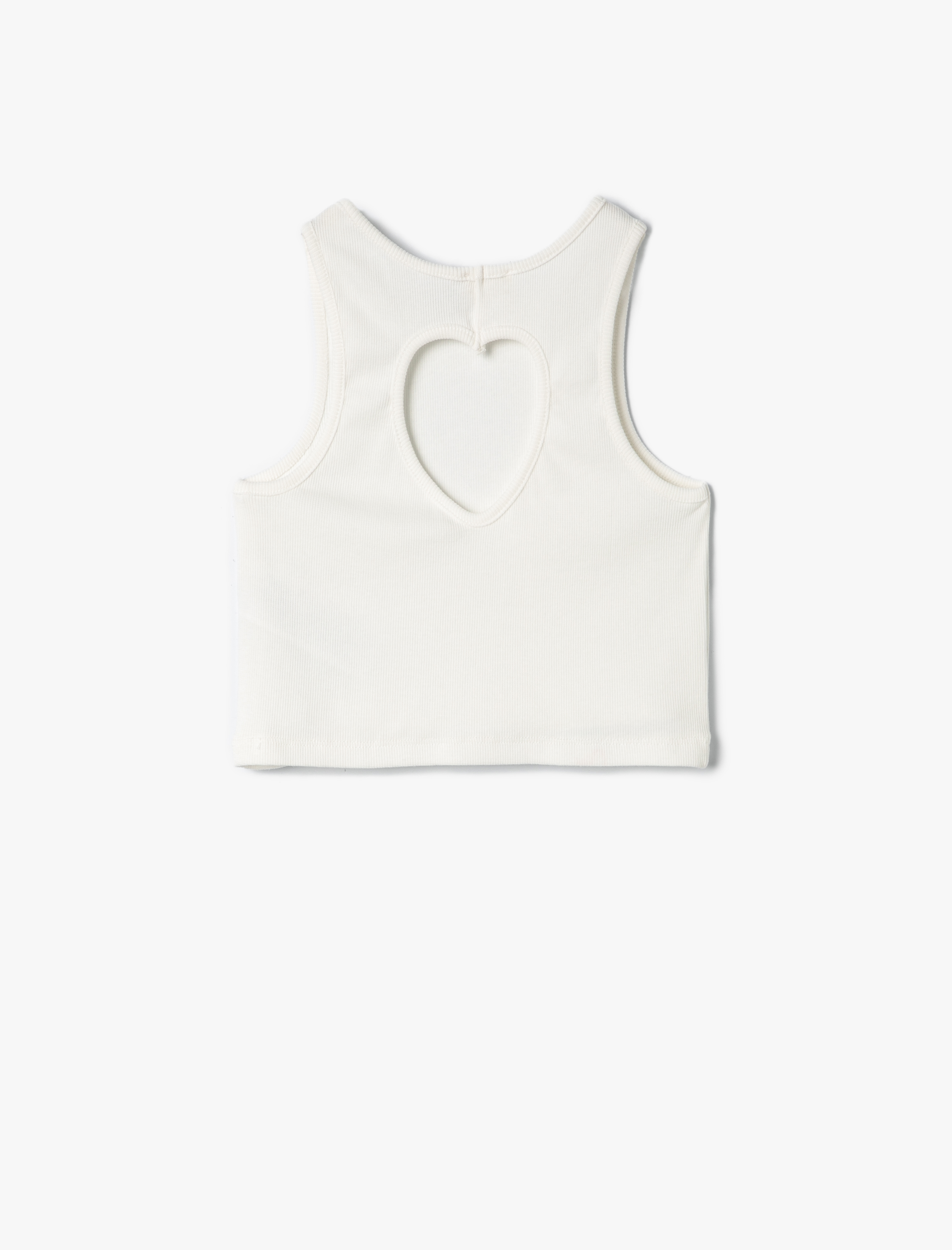  Kız Çocuk Crop Atlet Kolsuz Bol Dokulu Pamuklu