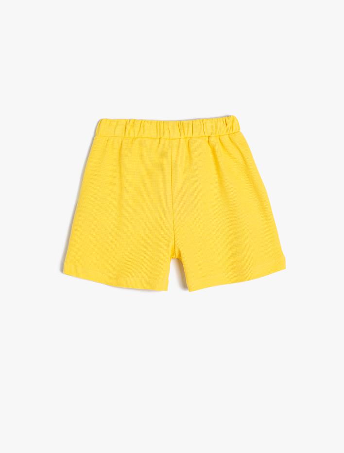 Erkek Bebek Basic Şort Beli Lastikli Cep Detaylı Dokulu Pamuklu