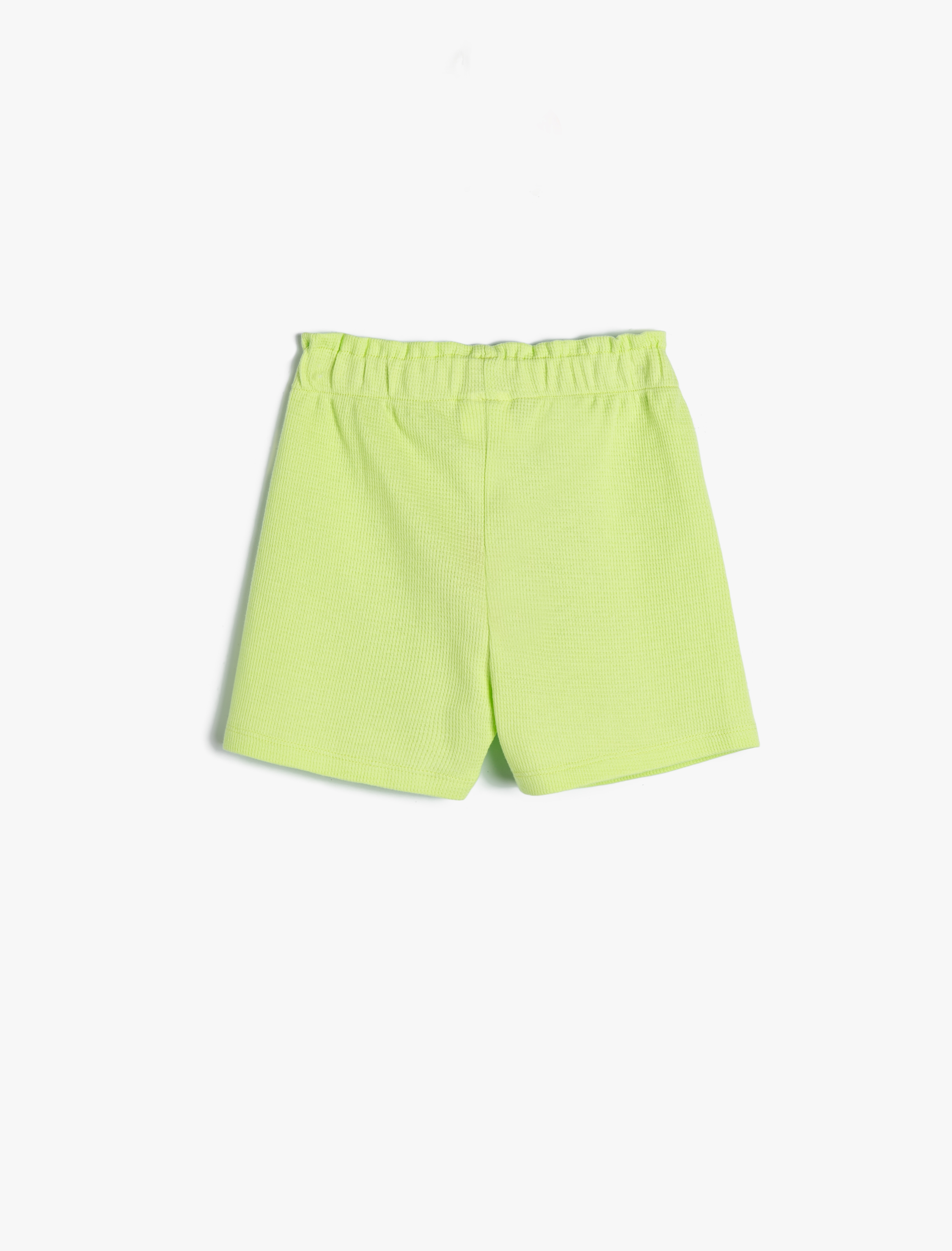  Kız Bebek Şort Cepli Dokulu Beli Lastikli Pamuklu