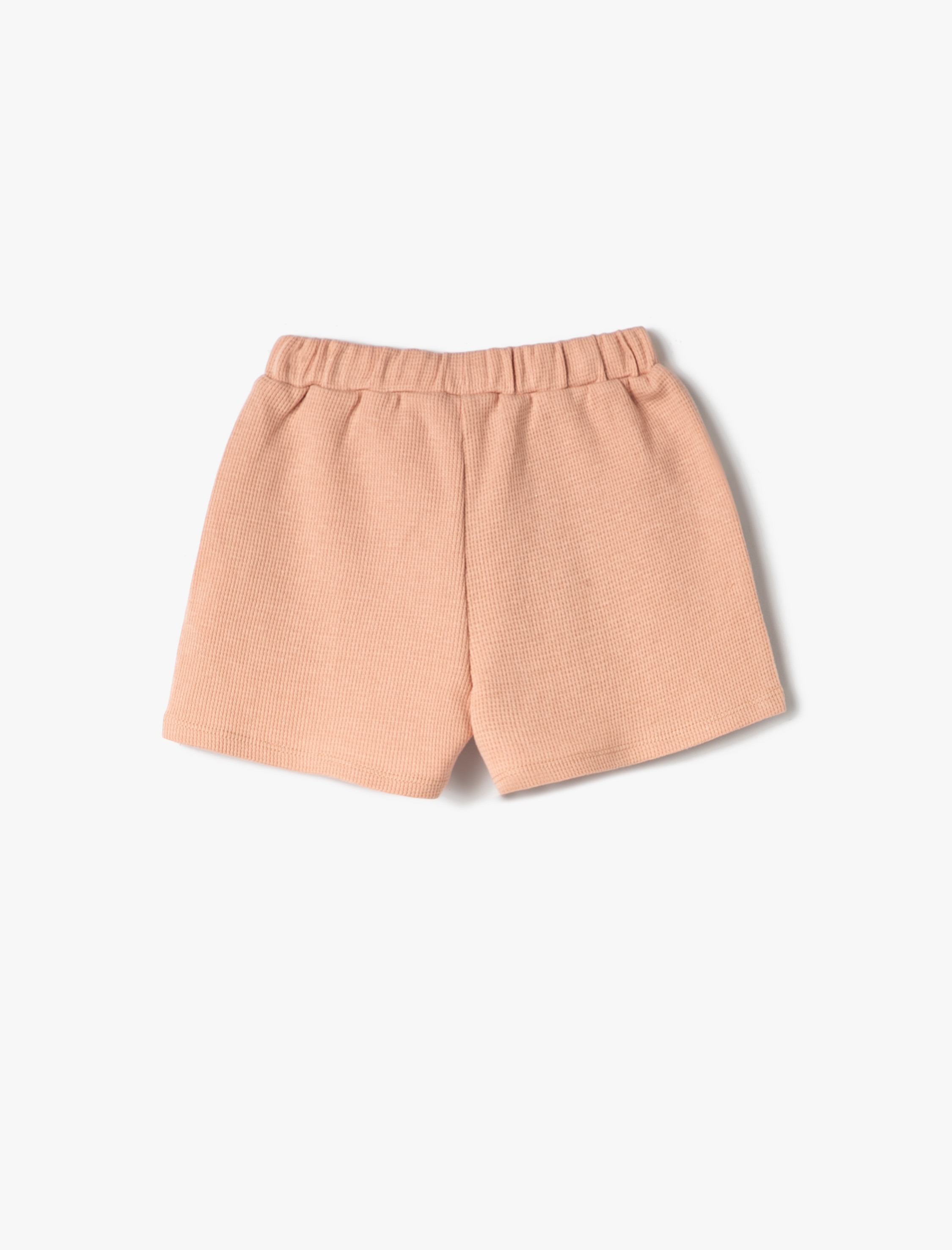  Erkek Bebek Basic Şort Beli Lastikli Dokulu Pamuklu
