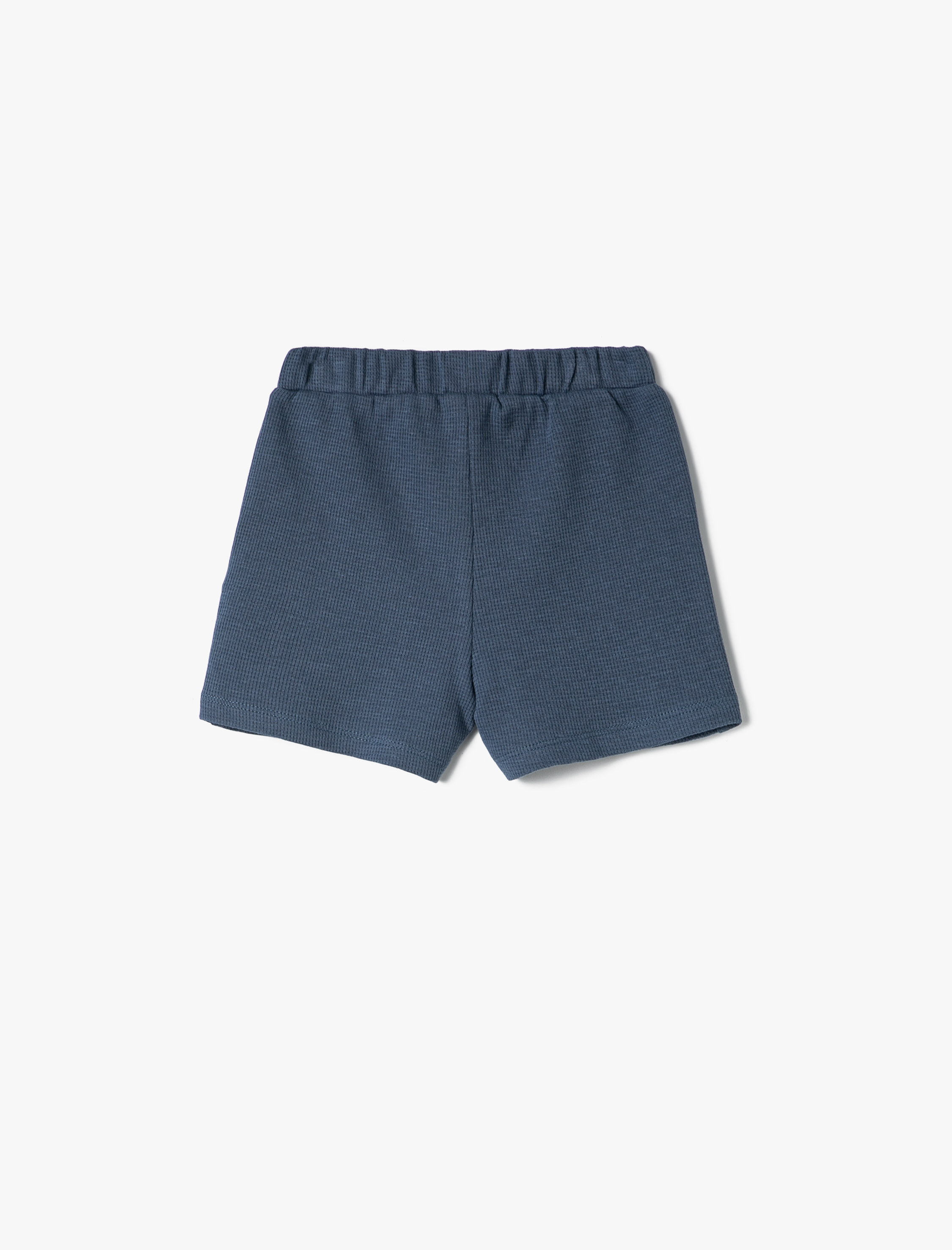  Erkek Bebek Basic Şort Beli Lastikli Dokulu Pamuklu