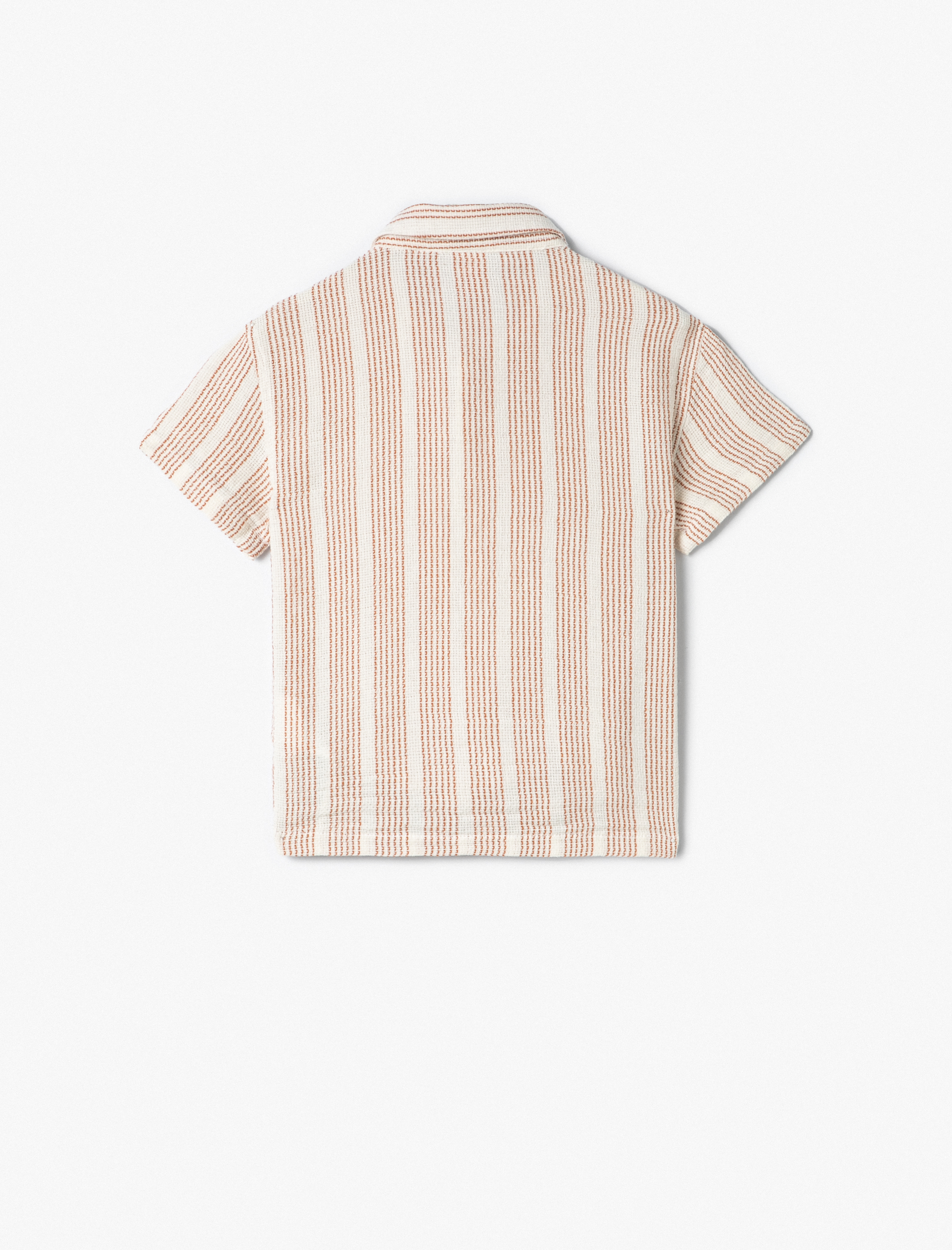  Erkek Bebek Gömlek Kısa Kollu Cep Detaylı