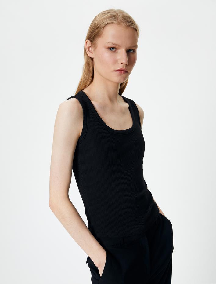  Fitilli Atlet U Yaka Kalın Askılı Slim Fit