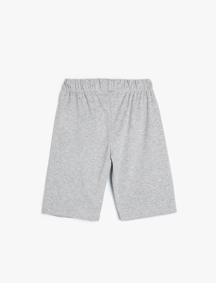 Erkek Çocuk Basic Şort Cepli Beli Bağlamalı Baskı Detaylı