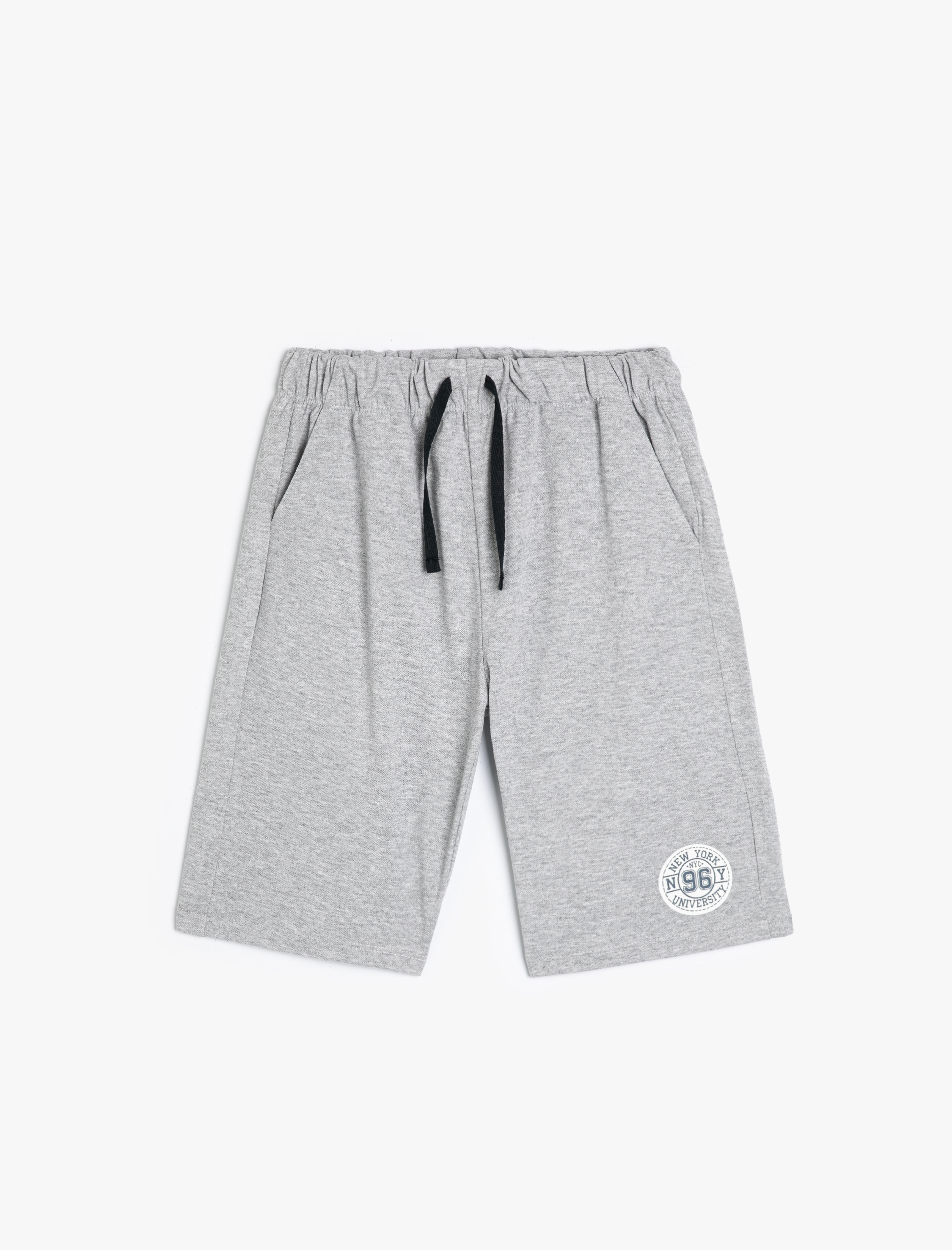  Erkek Çocuk Basic Şort Cepli Beli Bağlamalı Baskı Detaylı