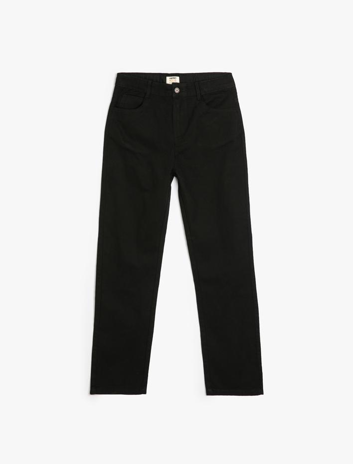 Erkek Çocuk Chino Pantolon Cepli Pamuklu