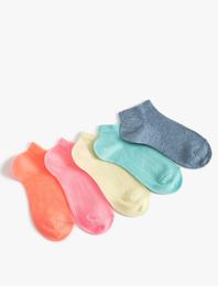 5'li Çok Renkli Basic Patik Çorap Seti