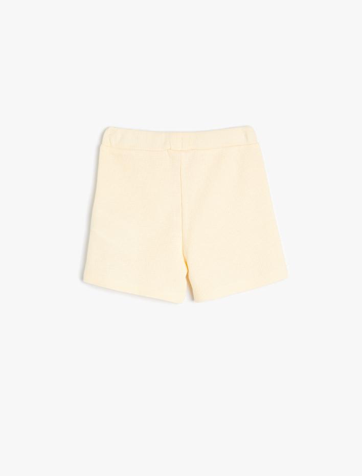 Erkek Bebek Basic Şort Dokulu Cepli Beli Lastikli