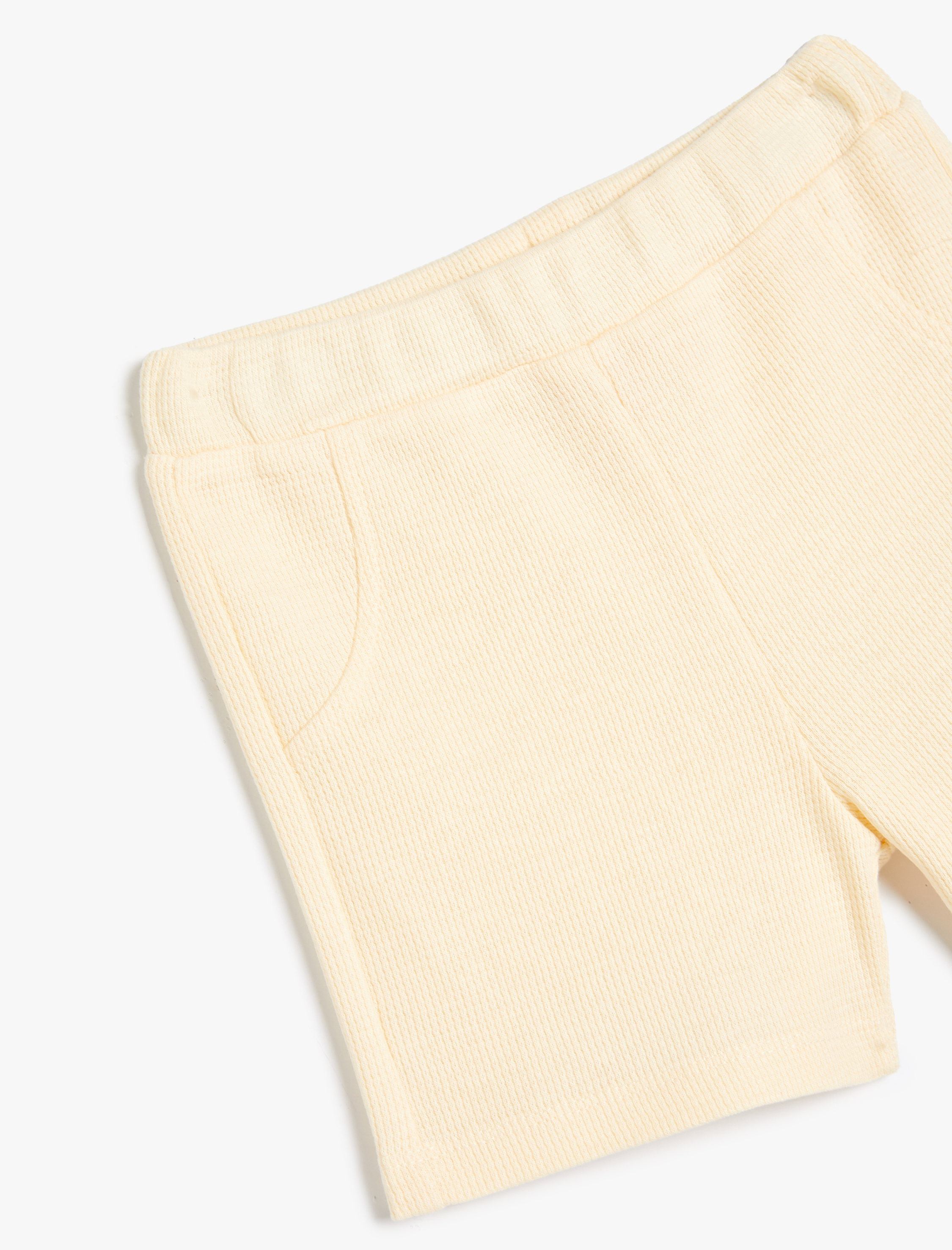  Erkek Bebek Basic Şort Dokulu Cepli Beli Lastikli