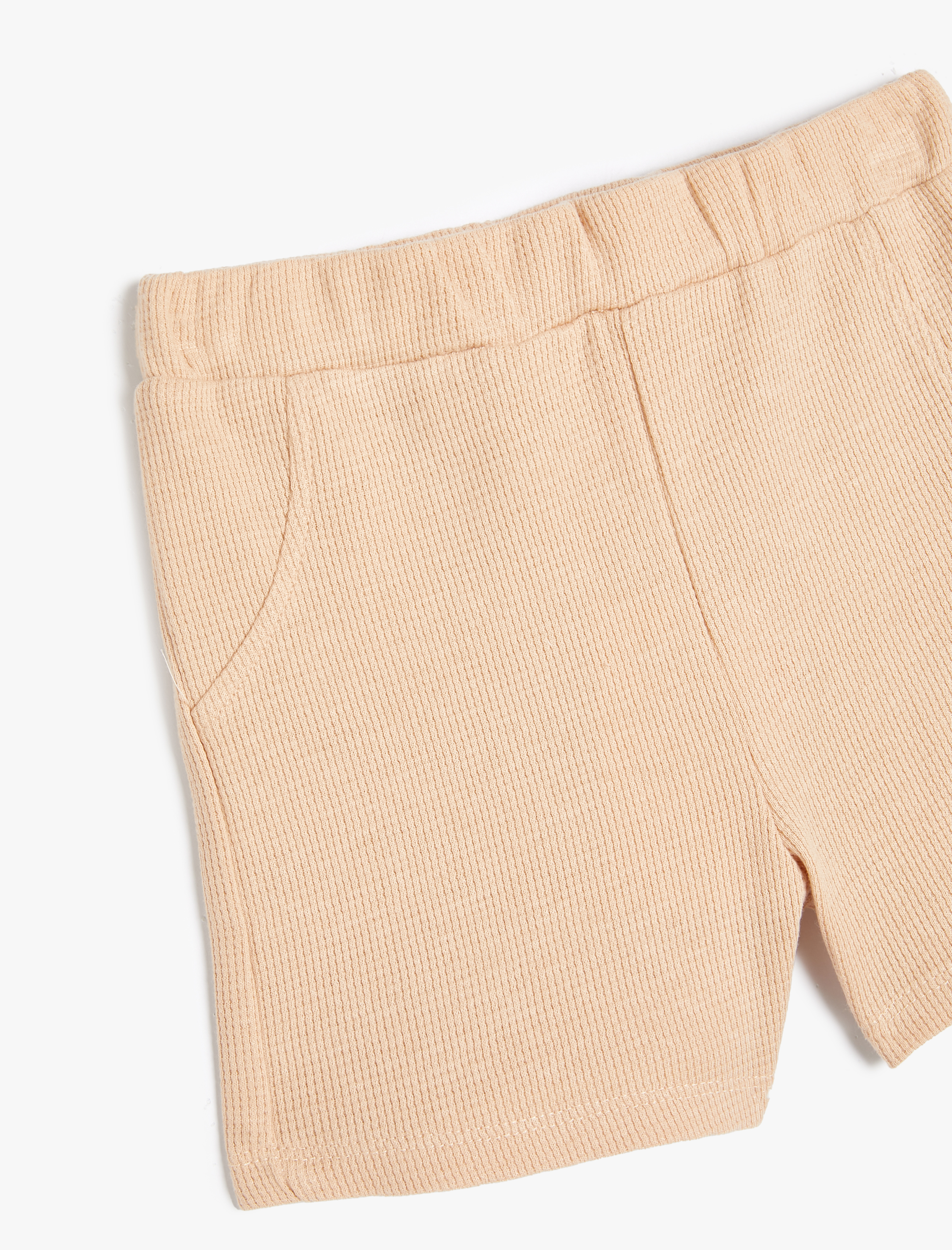  Erkek Bebek Basic Şort Dokulu Cepli Beli Lastikli