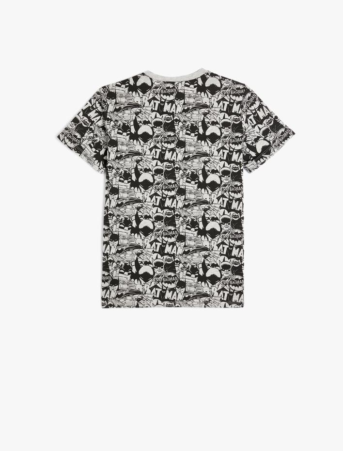 Erkek Çocuk Tişört Kısa Kollu Batman Baskılı Lisanslı Pamuklu