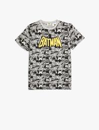 Tişört Kısa Kollu Batman Baskılı Lisanslı Pamuklu
