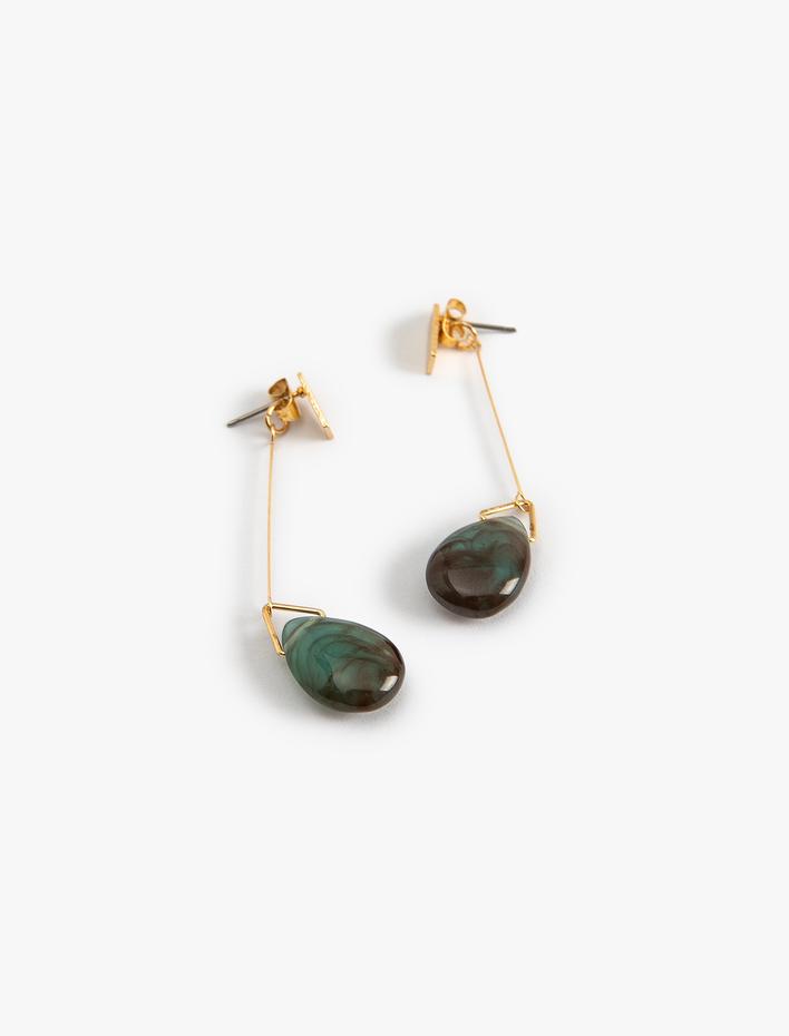 Kadın Damla Küpe Sallantılı Çelik