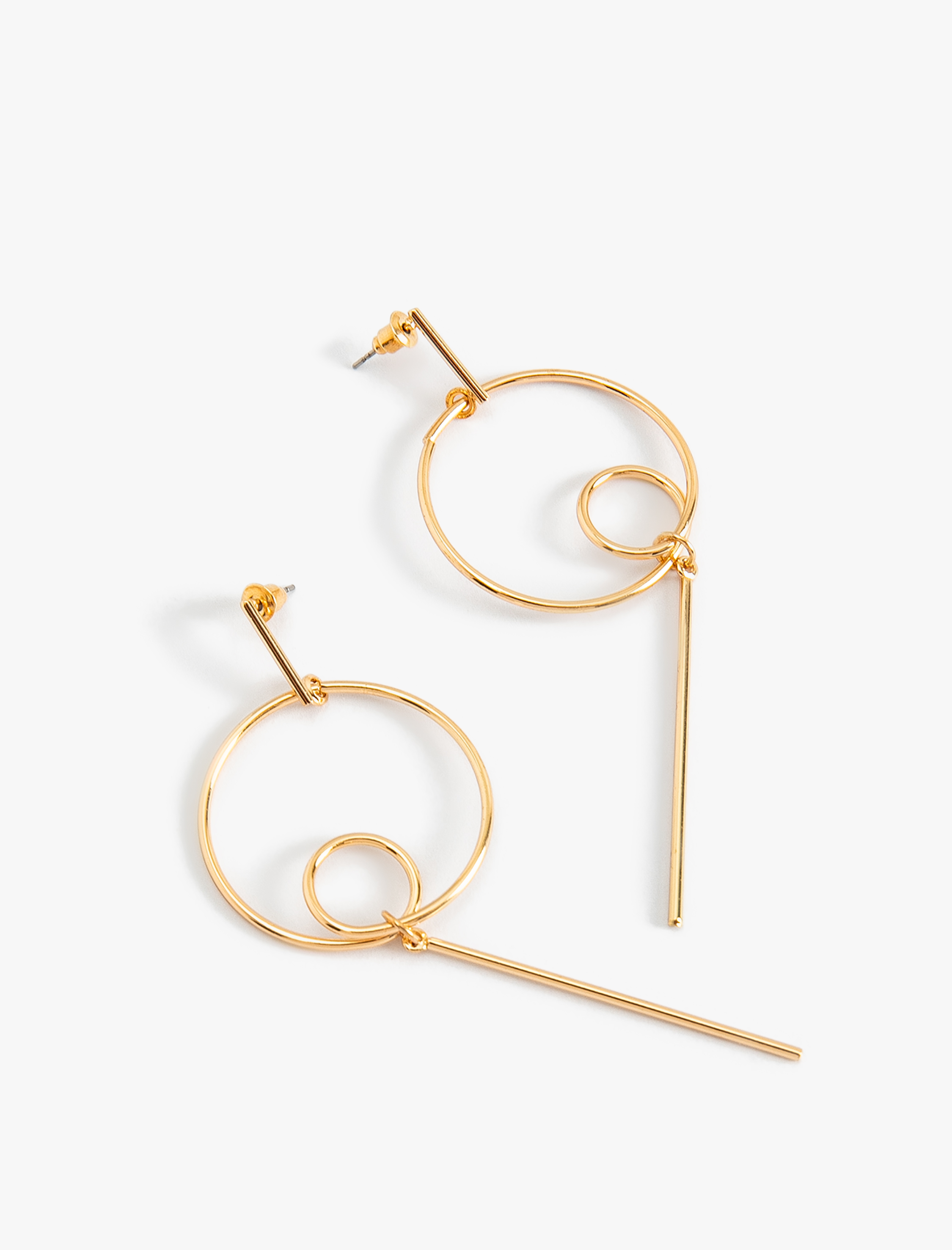  Kadın Çelik Küpe Geometrik Sallantılı