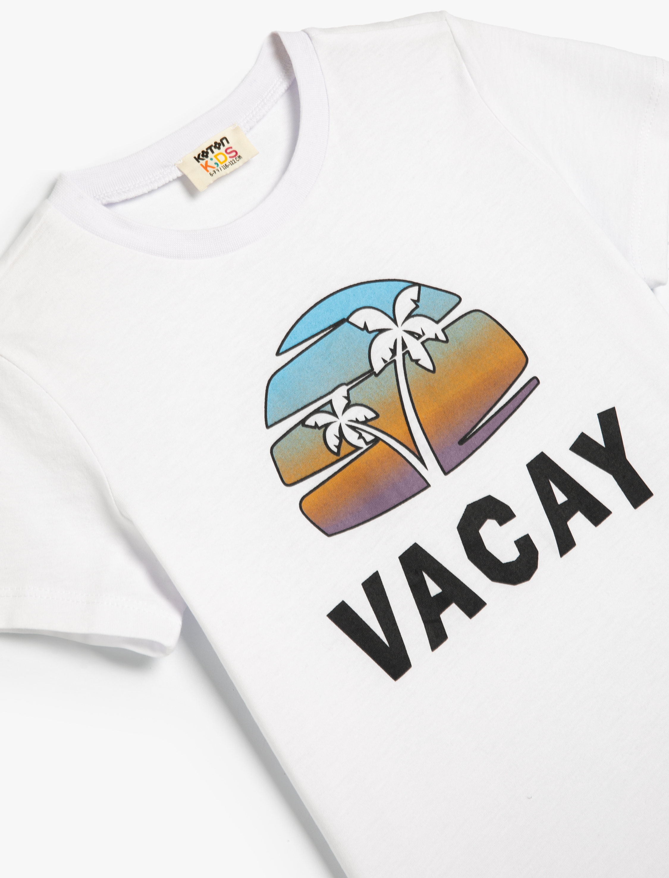  Erkek Çocuk Tişört Yaz Temalı Kısa Kollu Bisiklet Yaka Pamuklu