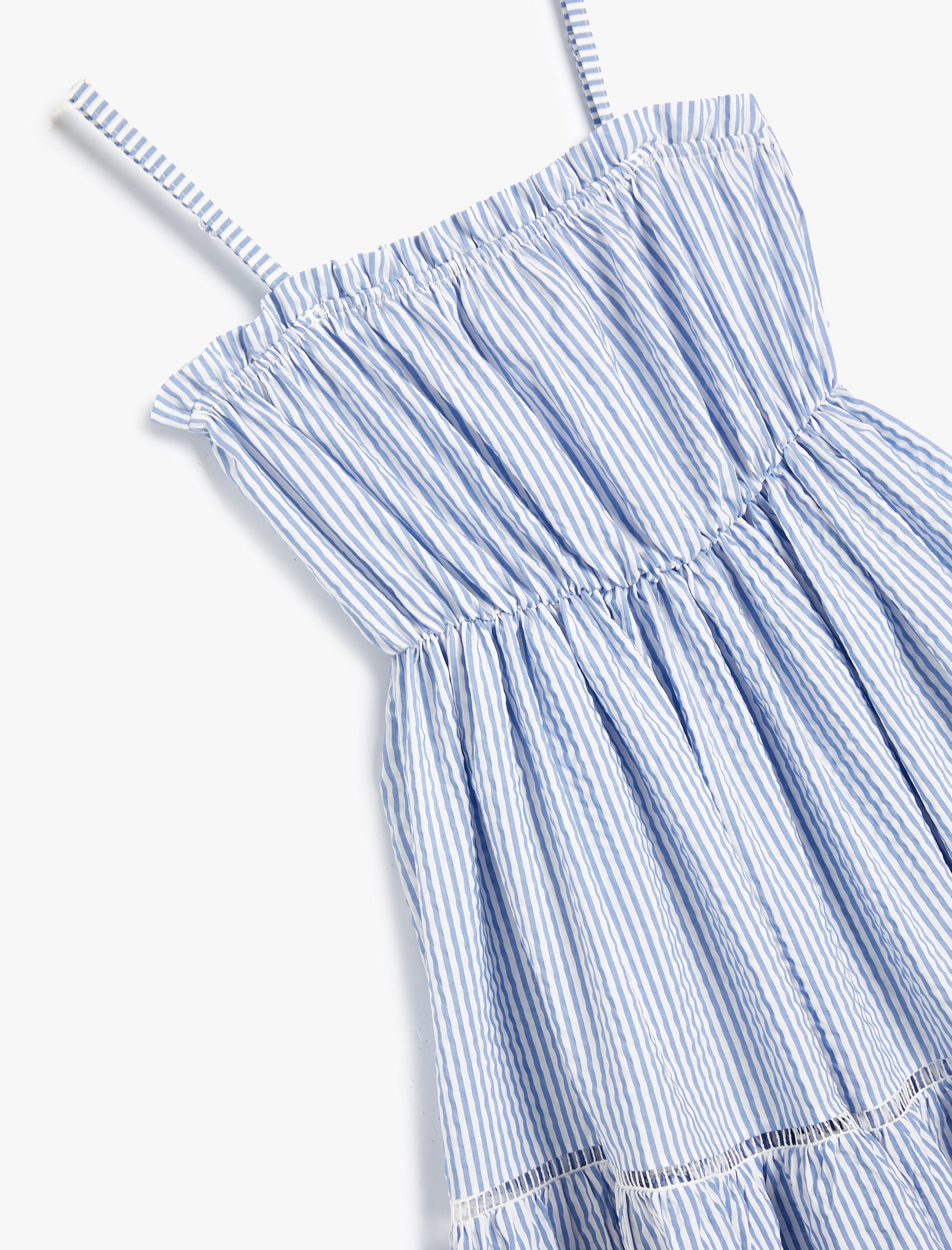  Kız Çocuk Elbise Midi Boy İnce Ayarlanabilir Askılı Pamuklu