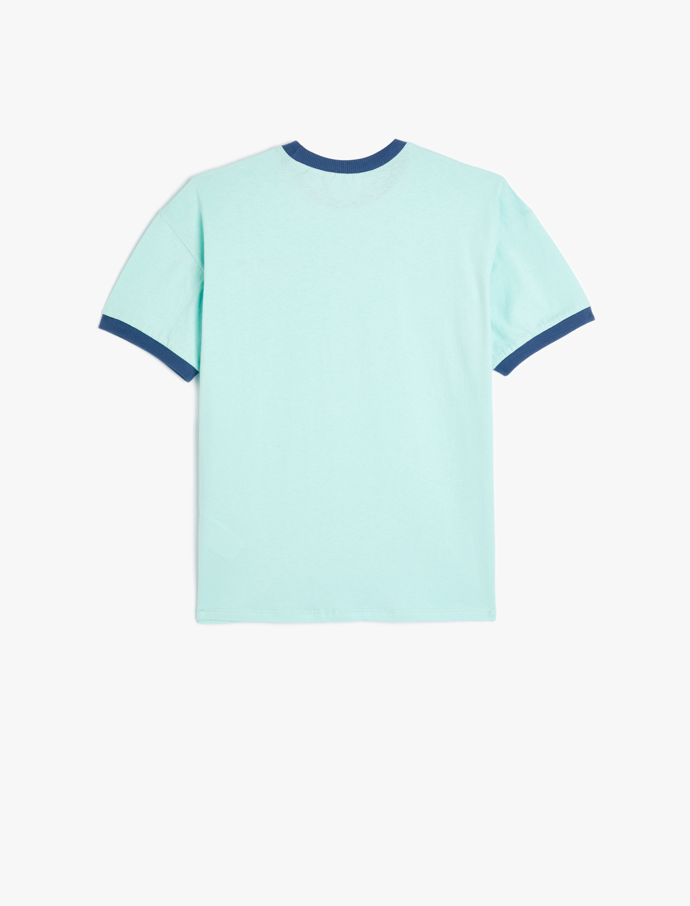  Erkek Çocuk Tişört İşleme Detaylı Kısa Kollu Bisiklet Yaka Pamuklu