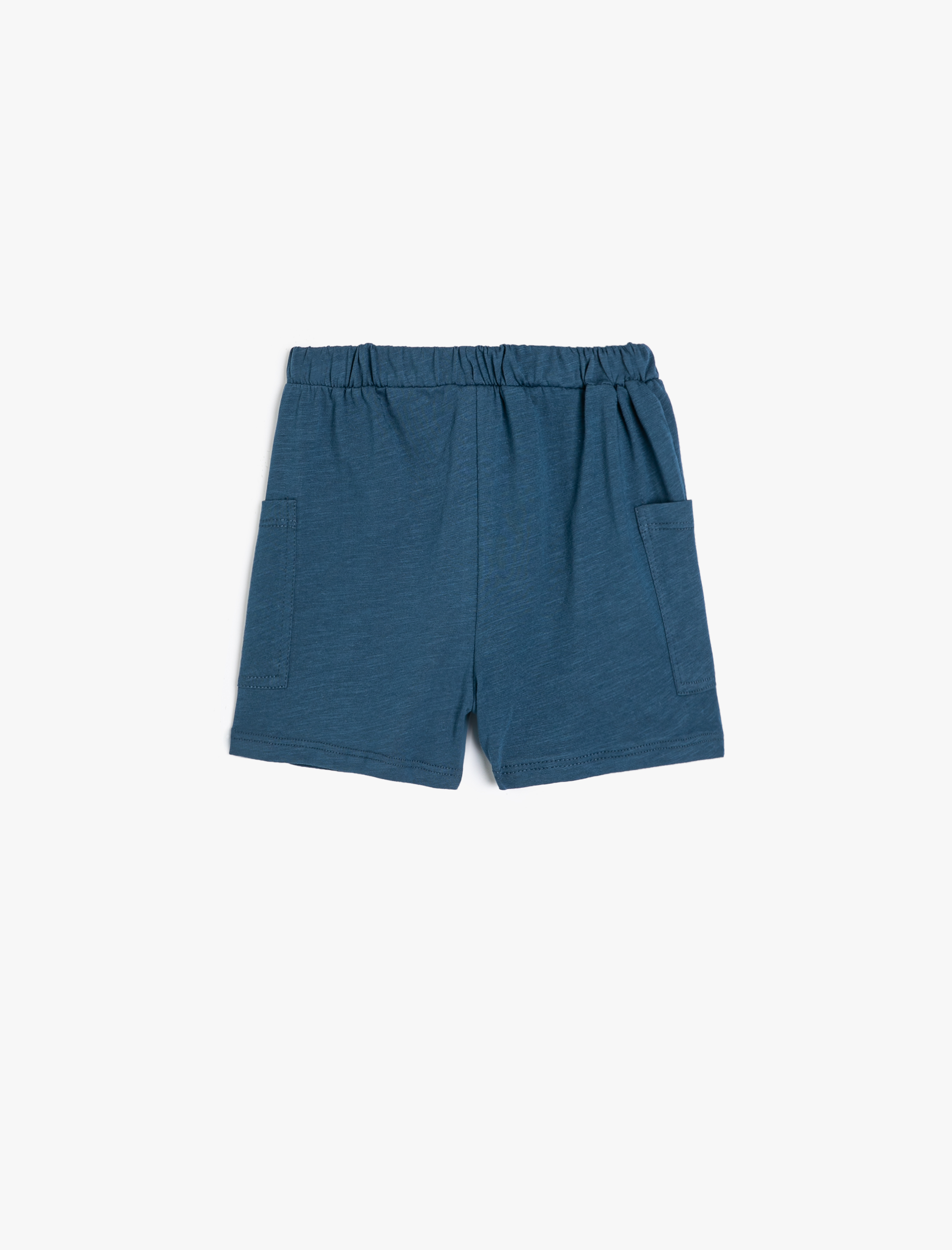  Erkek Bebek Basic Şort Beli Lastikli Bağlama İpli Cep Detaylı Pamuklu