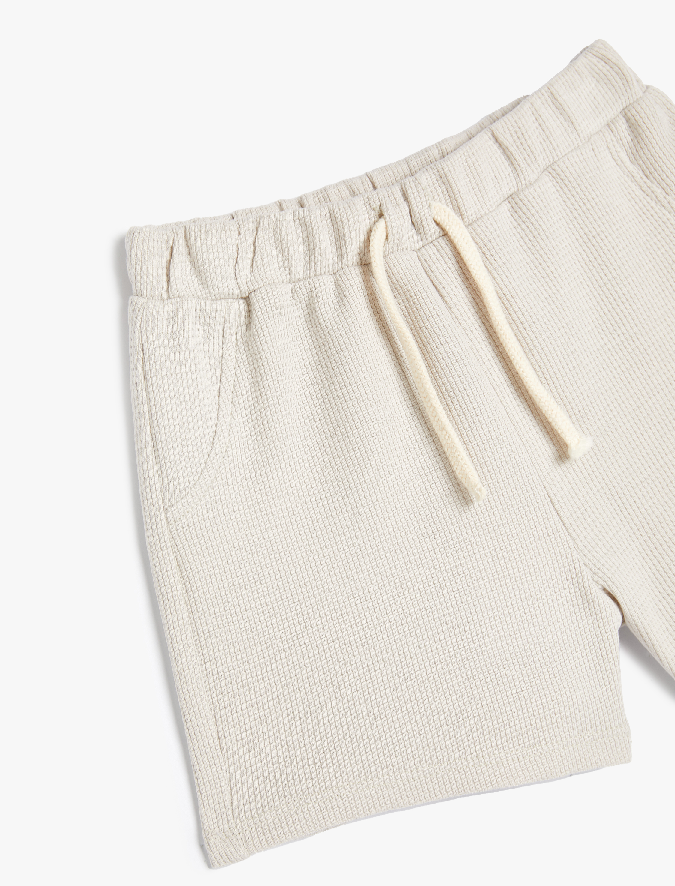  Erkek Bebek Basic Şort Beli Lastikli Dokulu Pamuklu