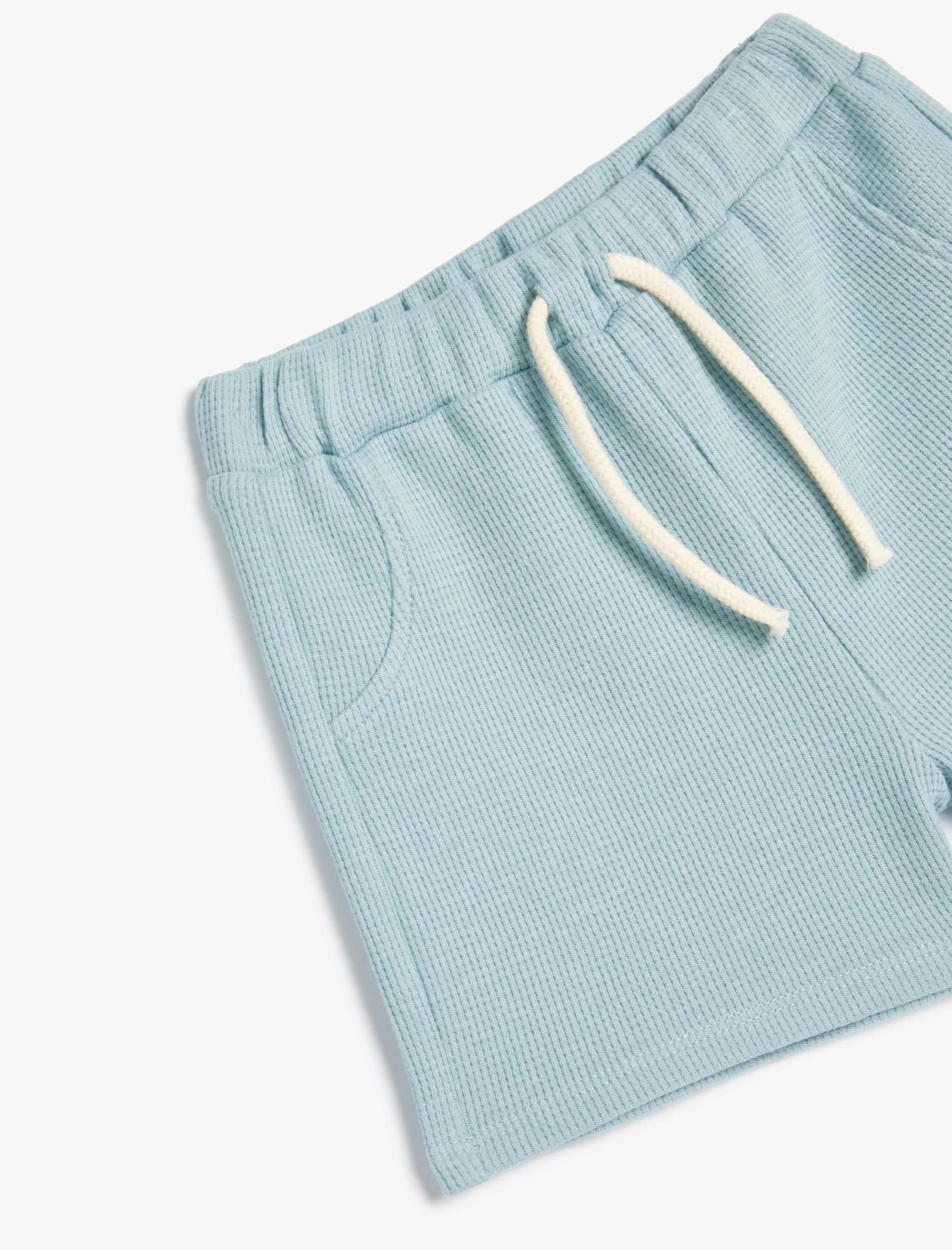  Erkek Bebek Basic Şort Beli Lastikli Dokulu Pamuklu