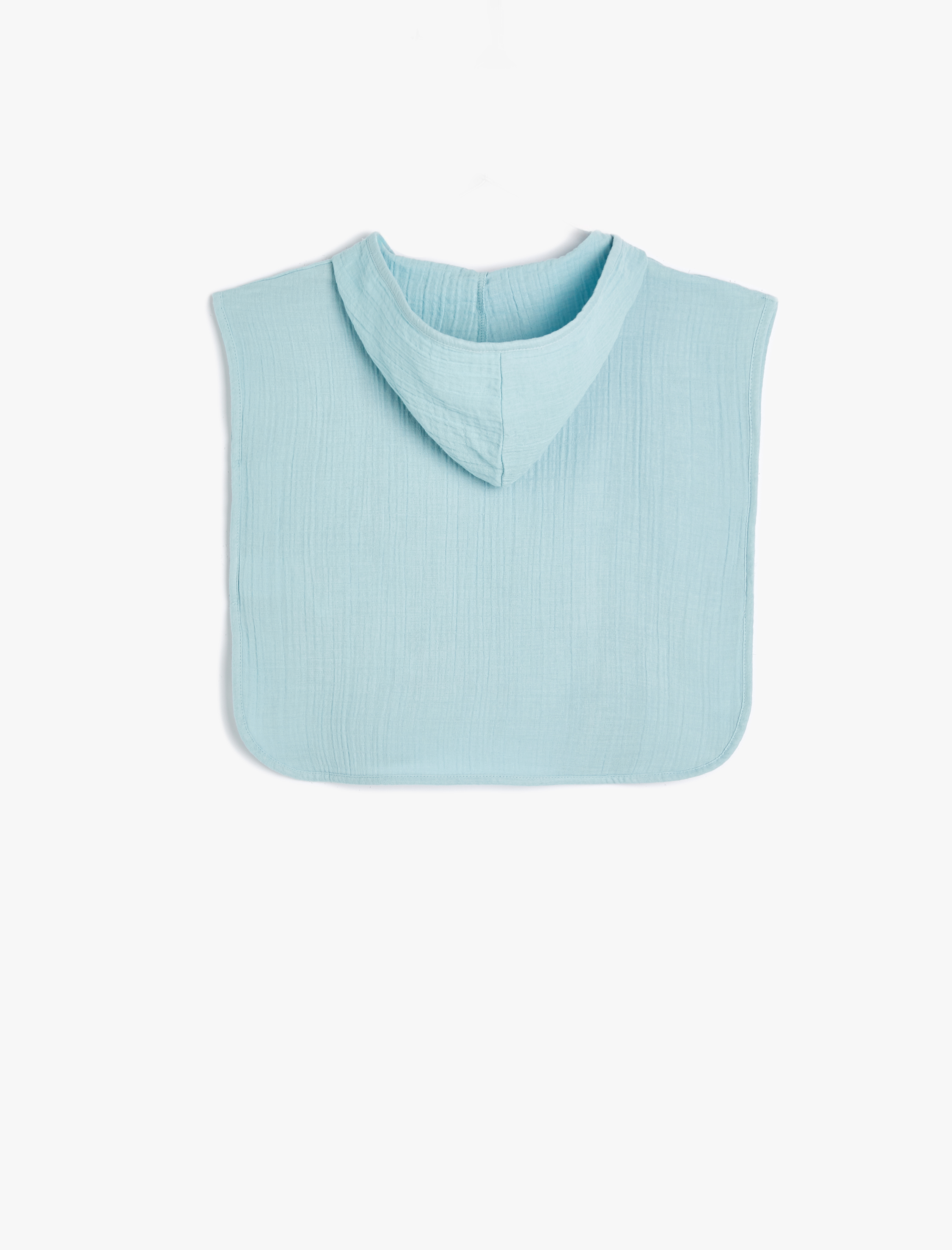  Erkek Bebek Kapşonlu Panço Müslin Kumaş Pamuklu