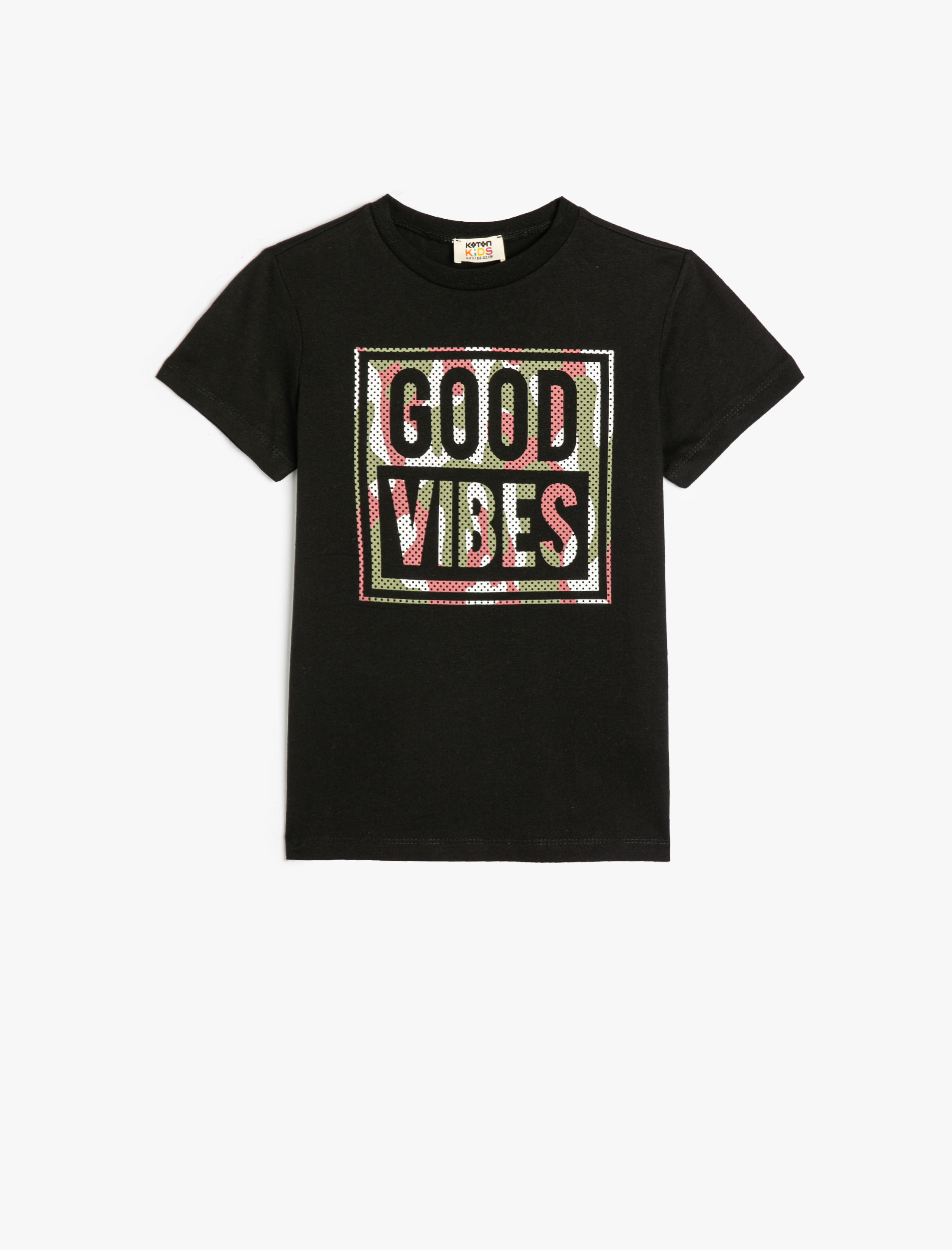  Erkek Çocuk Tişört Slogan Baskılı Kısa Kollu Bisiklet Yaka Pamuklu