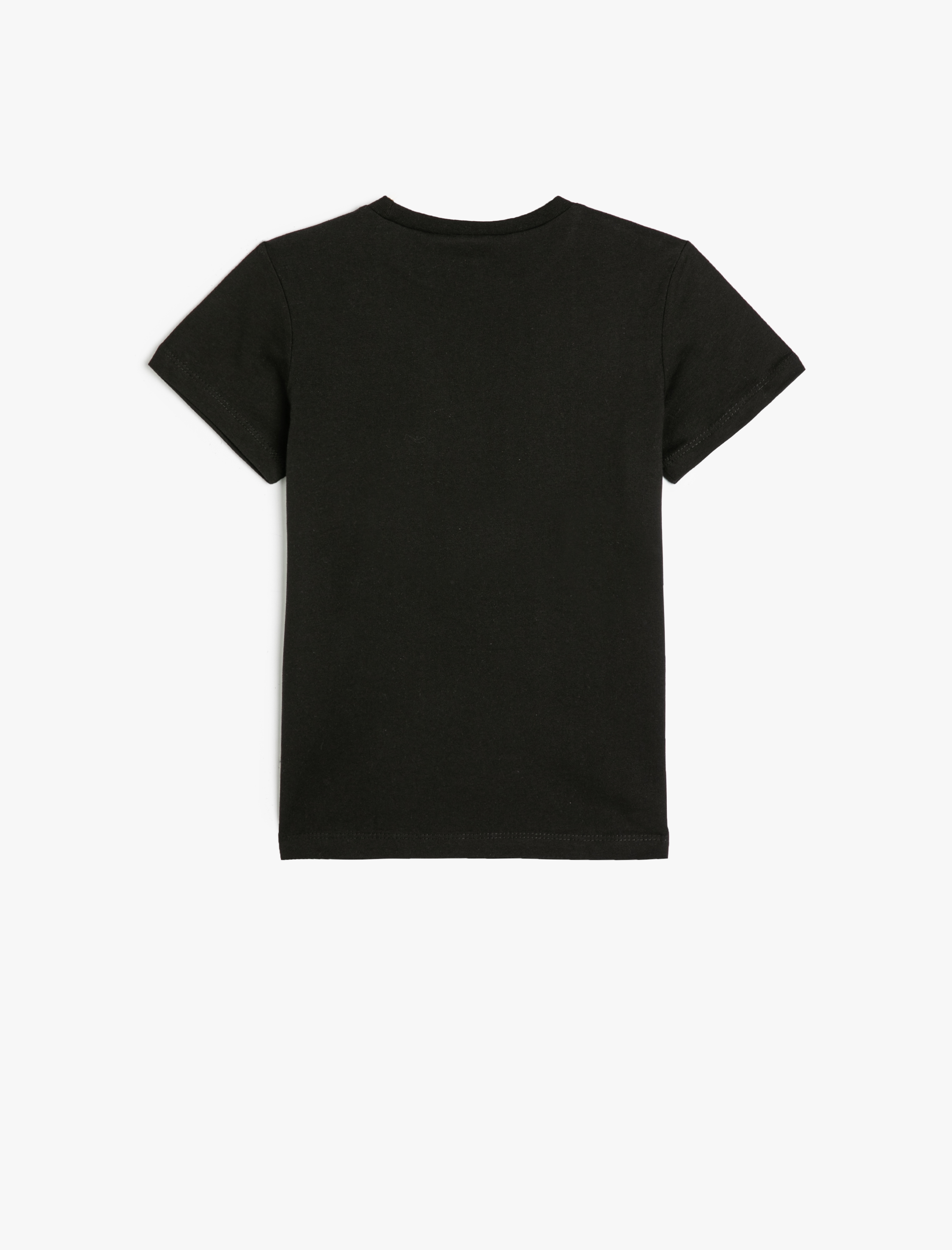  Erkek Çocuk Tişört Slogan Baskılı Kısa Kollu Bisiklet Yaka Pamuklu