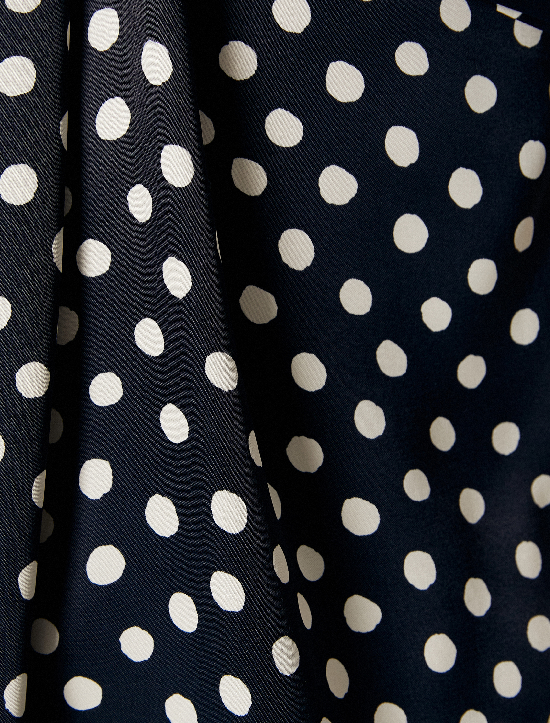   Puantiyeli Bluz Halter Yaka Fularlı Viskon