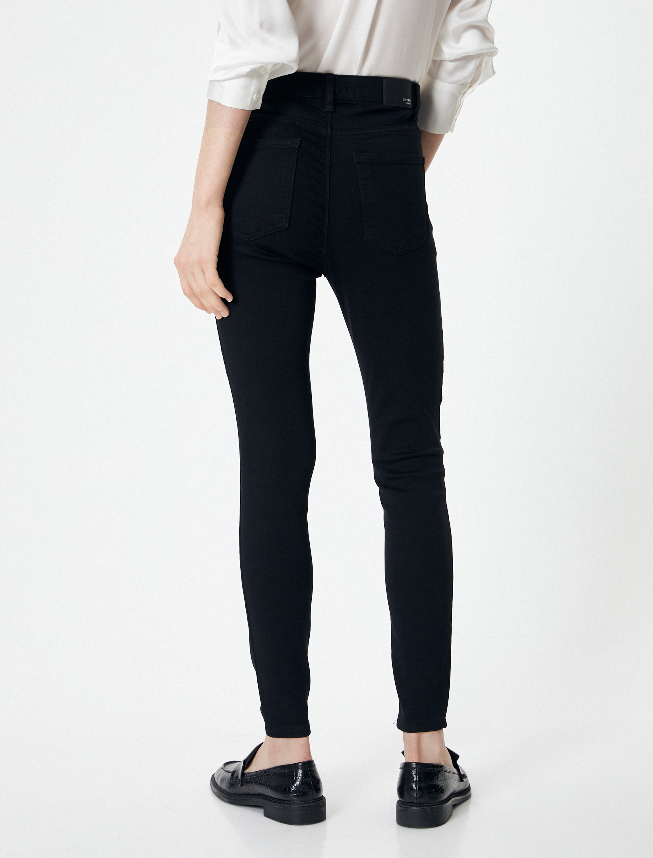   Yüksek Bel Dar Paça Kot Pantolon Skinny Push Up Fit Cepli Pamuklu - Carmen Skinny Jean