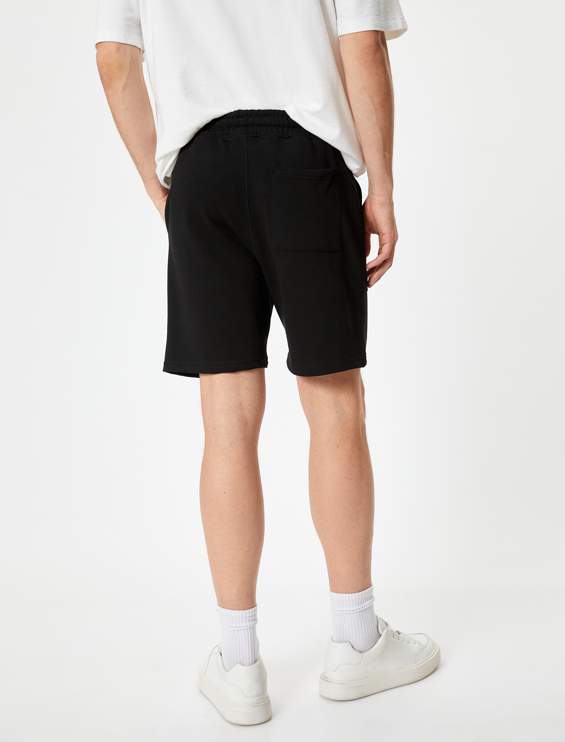   Basic Dokuma Şort Beli Bağcıklı Cep Detaylı