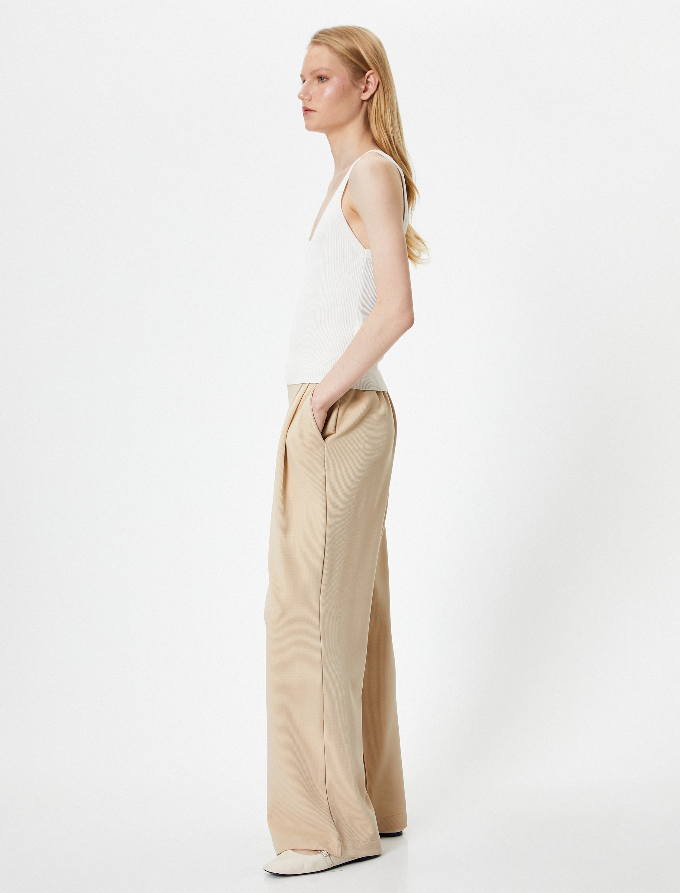   Palazzo Pantolon Bol Paça Normal Bel Cep Detaylı