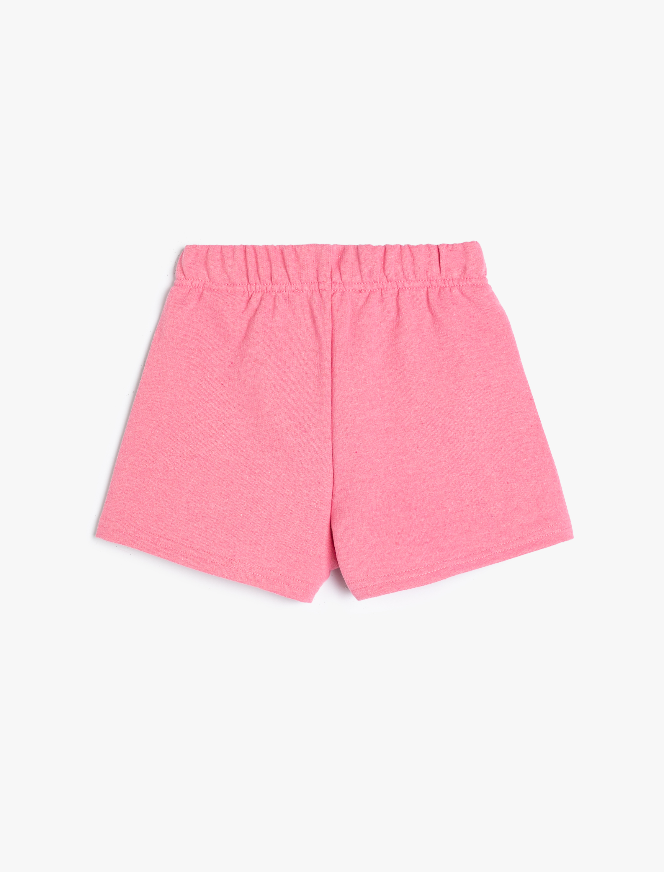  Kız Çocuk Şort Beli Bağlamalı Baskı Detaylı