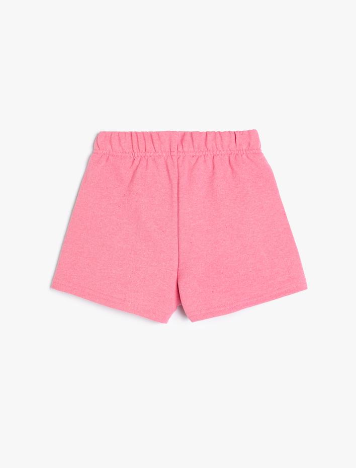 Kız Çocuk Şort Beli Bağlamalı Baskı Detaylı