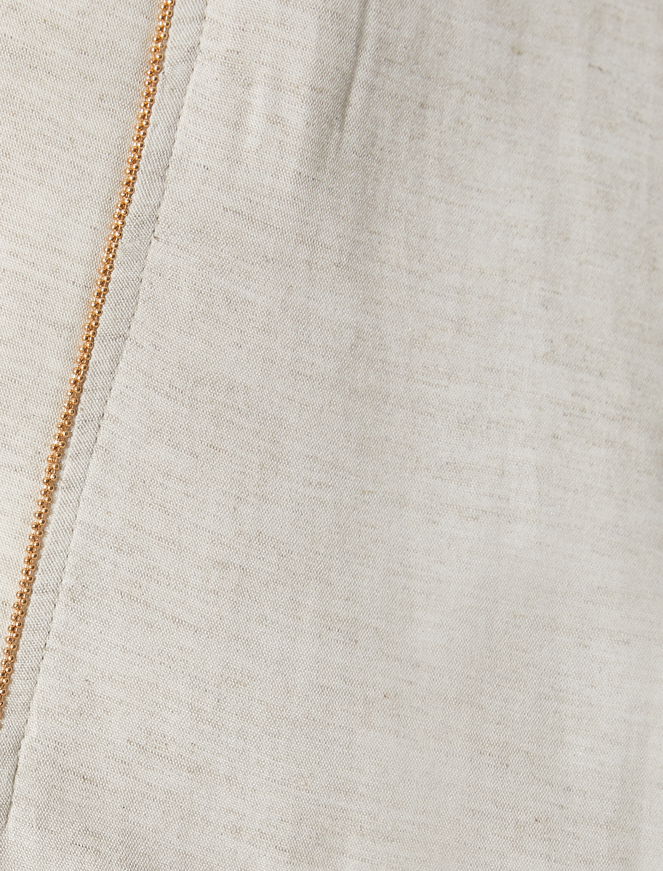 Uzun Kimono Keten ve Viskon Karışımlı Yarım Kollu