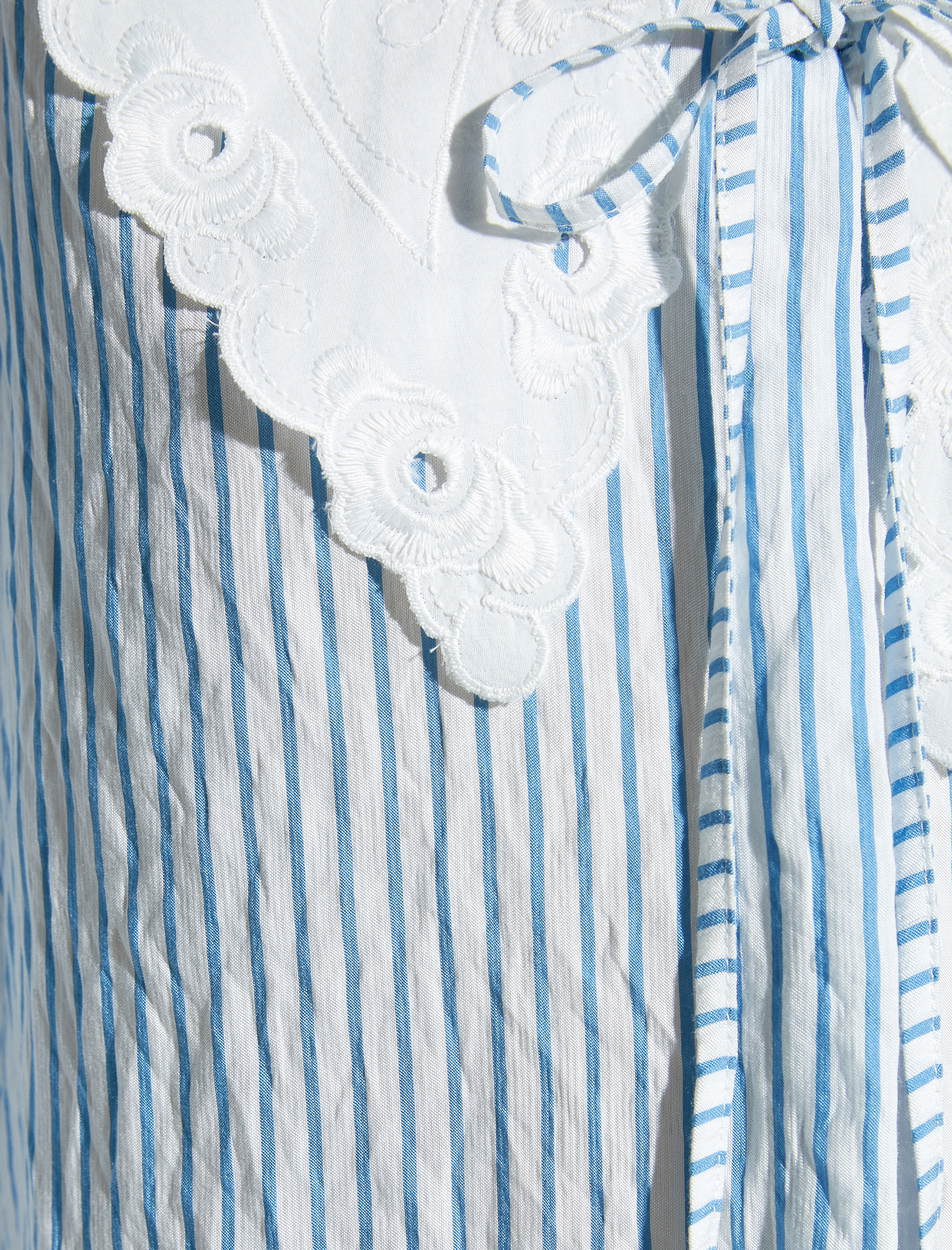   Bebe Yaka Poplin Gömlek Balon Kollu Bağlama Detaylı