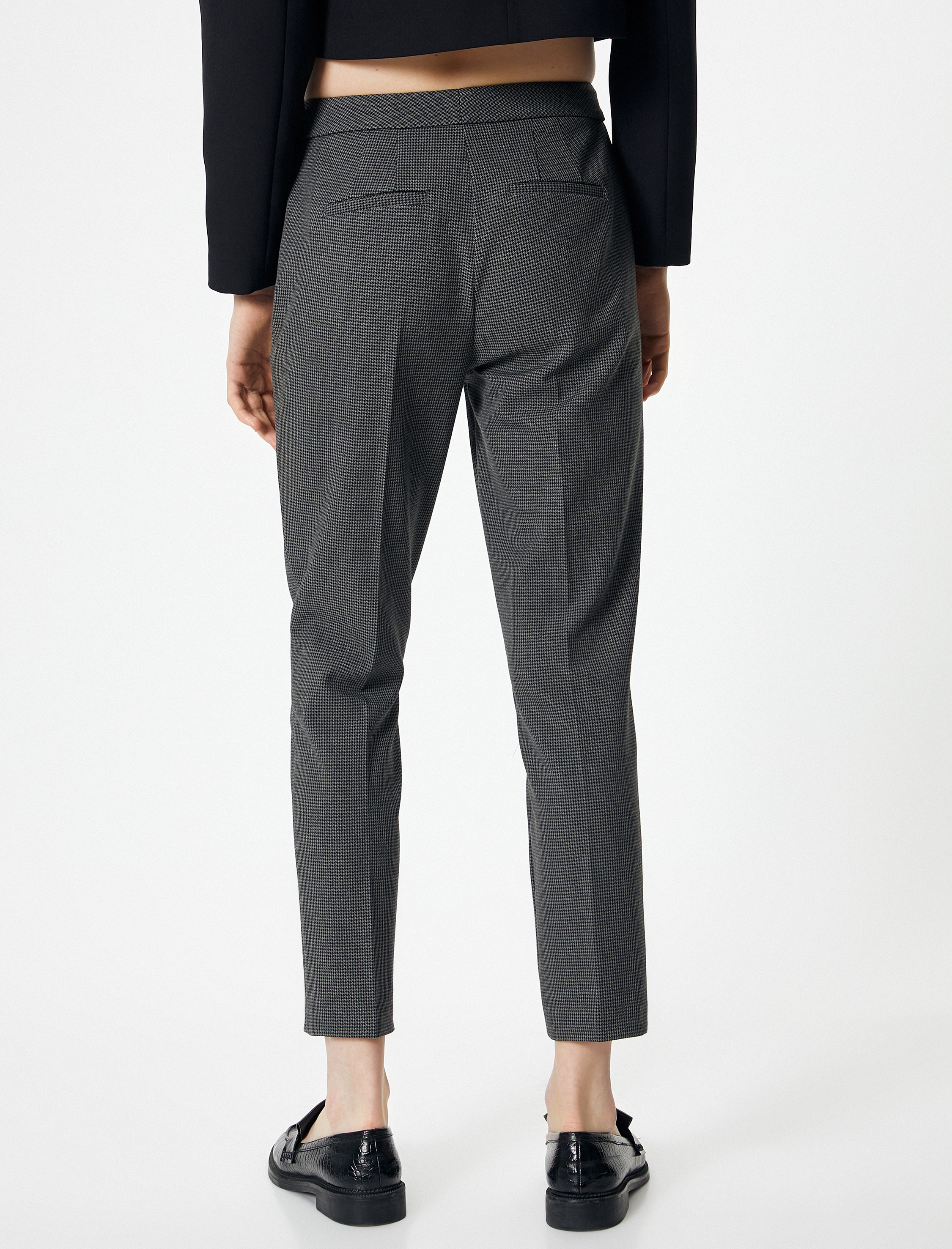   Cigarette Kumaş Pantolon Normal Bel Cepli