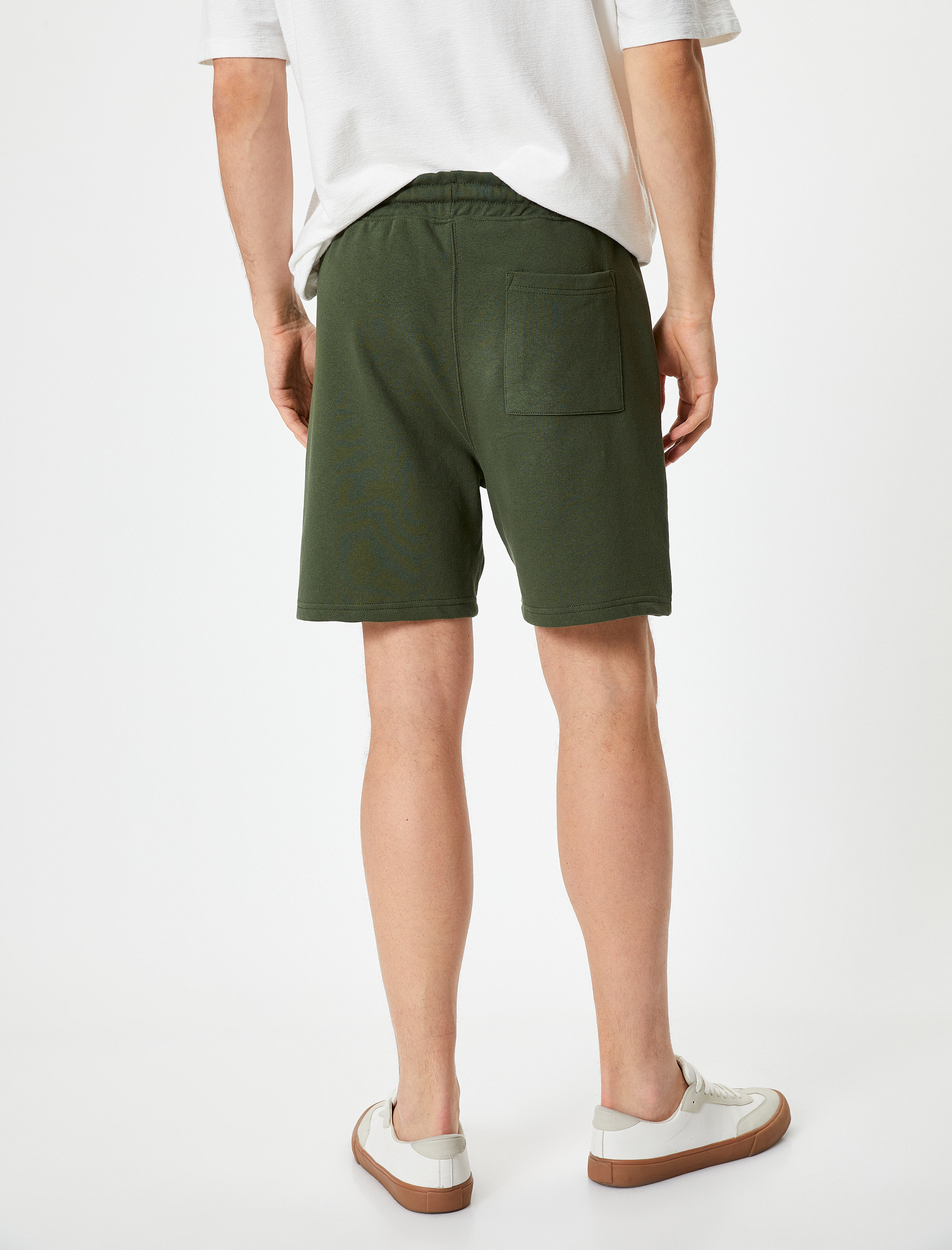   Basic Dokuma Şort Beli Bağcıklı Cep Detaylı