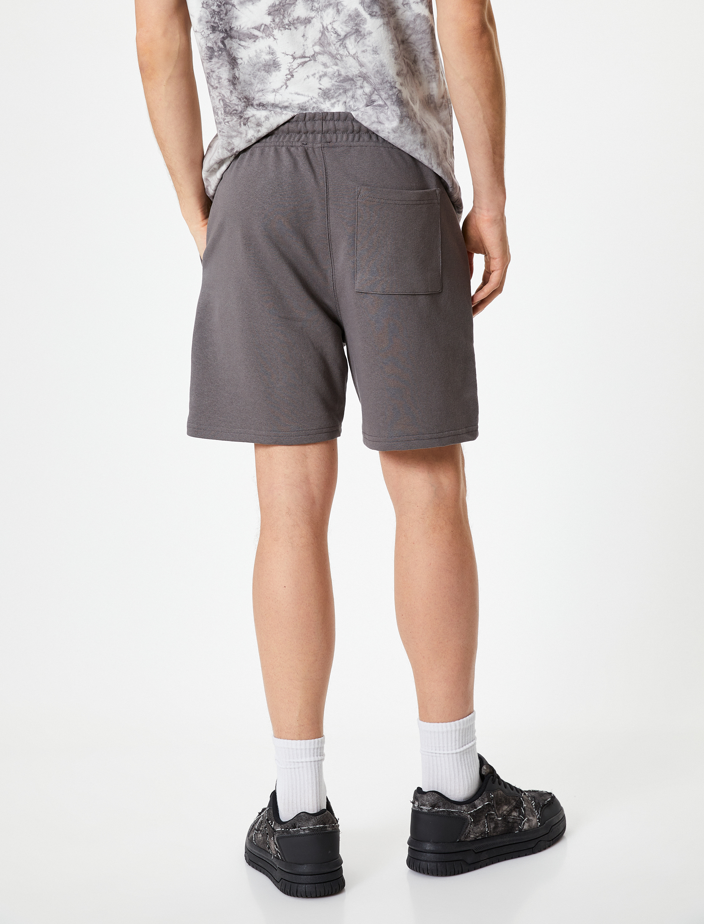   Basic Dokuma Şort Beli Bağcıklı Cep Detaylı