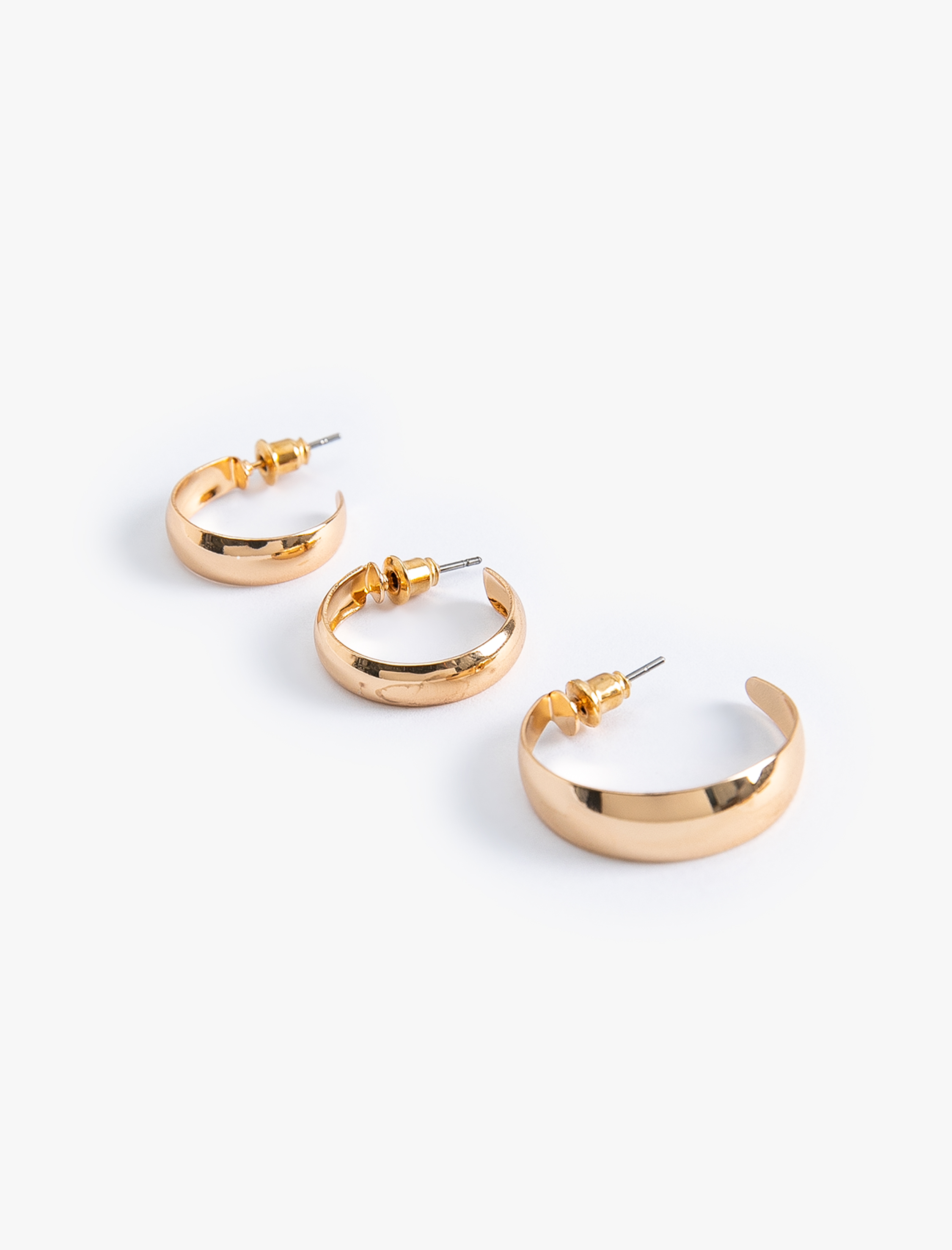  Kadın Halka Küpe Seti 3'lü